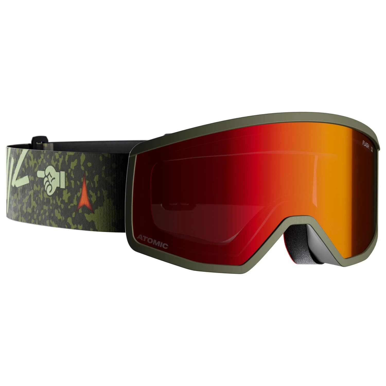 Детска ски маска Atomic Kid's Four Junior XS Flash S2 Ski goggles - Graphic / Olive / Red Flash