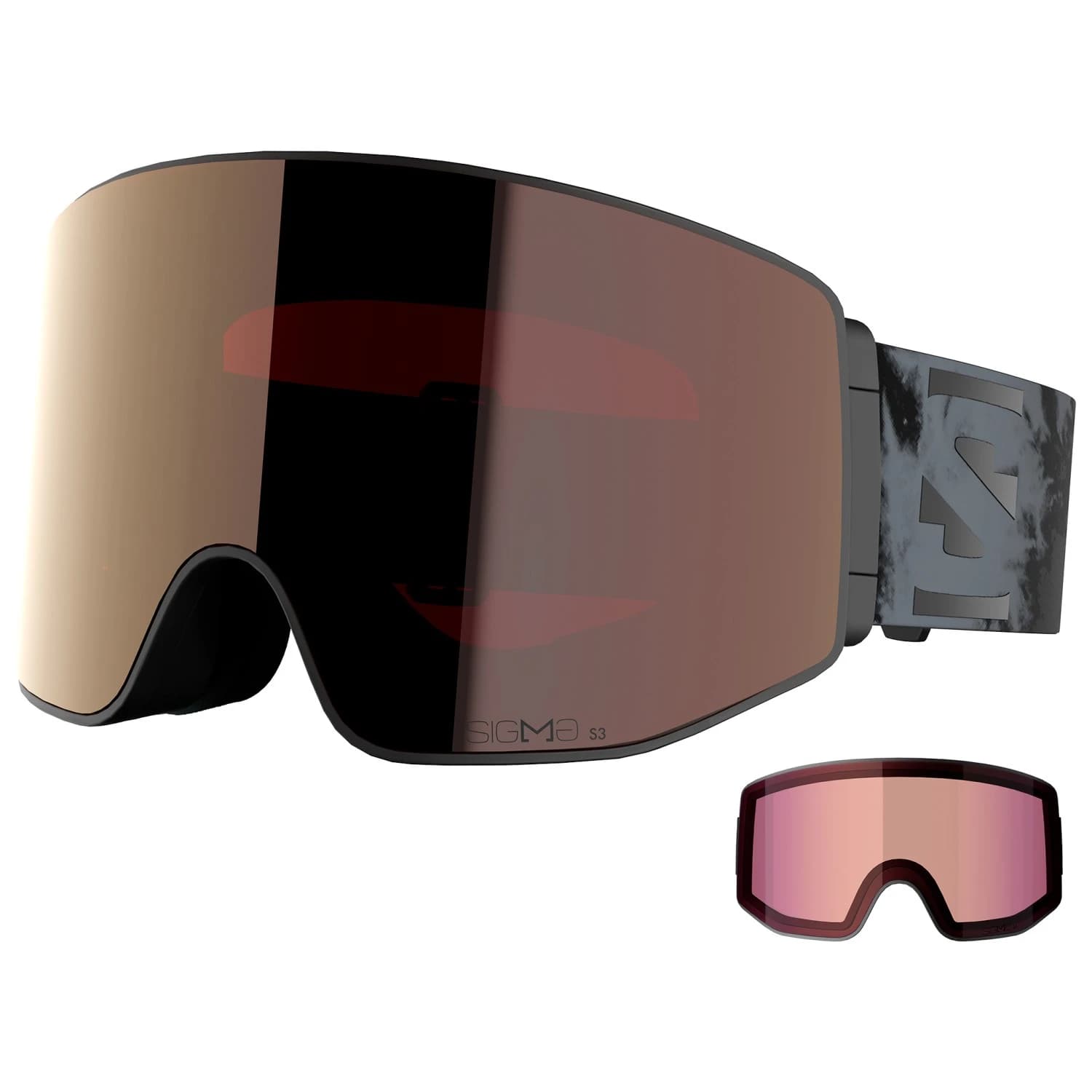 Ски маска Salomon Sentry Prime Sigma Cat 3 VLT 12% + Cat 1 VLT 52% Ski goggles - Black Tie&Dye / Gun Metal