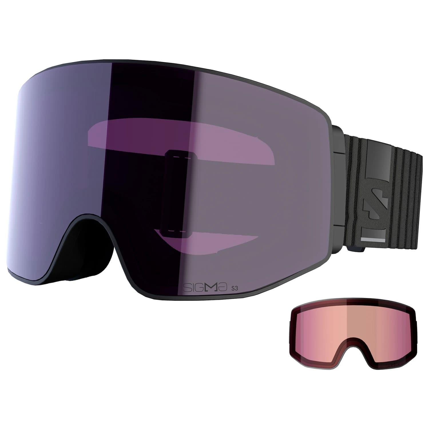 Ски маска Salomon Sentry Prime Sigma Cat 3 VLT 13% + Cat 1 VLT 52% Ski goggles - Black