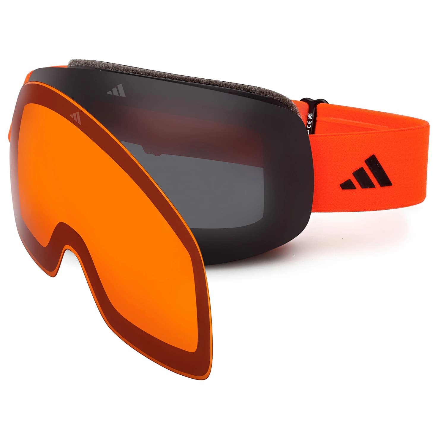Ски маска Adidas eyewear SP0120 Mirror S3 (VLT 16%) + S2 (VLT 29%) Ski goggles - Matte Black / Smoke Mirror