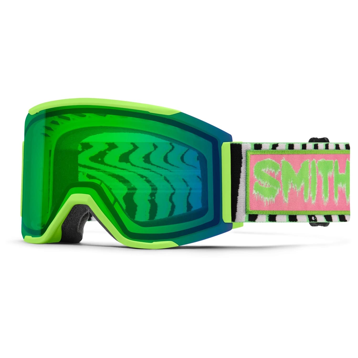 Ски маска Smith Squad Mag ChromaPop Mirror S2 + S1 Ski goggles - Slime Static Shag / CP ED Green Mirror + Blue Sensor