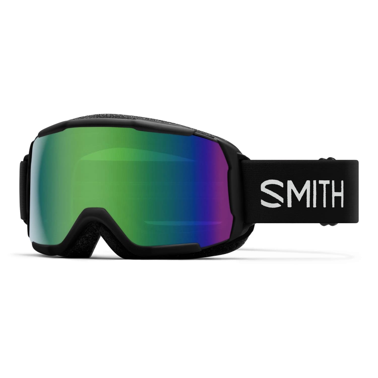 Детска ски маска Smith Kid's Grom Mirror S3 Antifog Ski goggles - Black / Green SolX Mirror