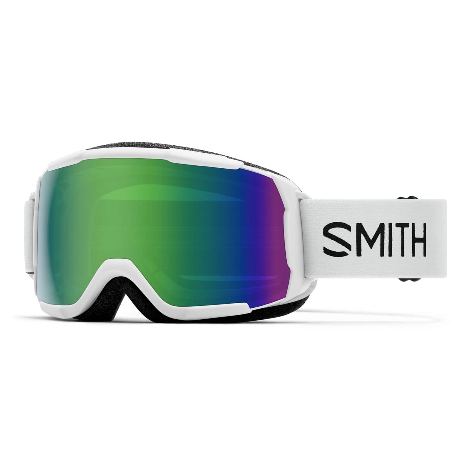 Детска ски маска Smith Kid's Grom Mirror S3 Antifog Ski goggles - White / Green SolX Mirror