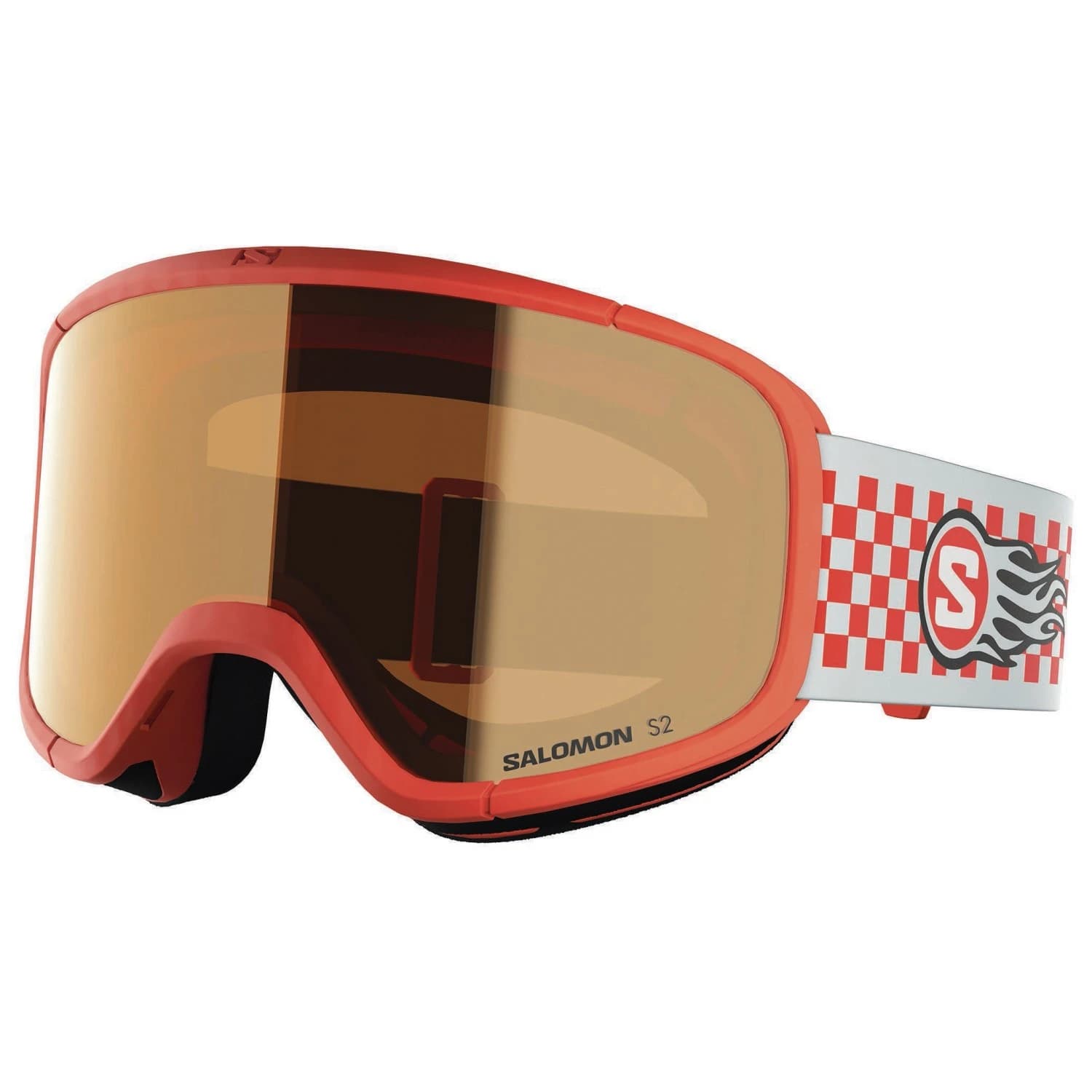 Детска ски маска Salomon Kid's Rio S2 Ski goggles - Cherry Tomato / Tonic Orange