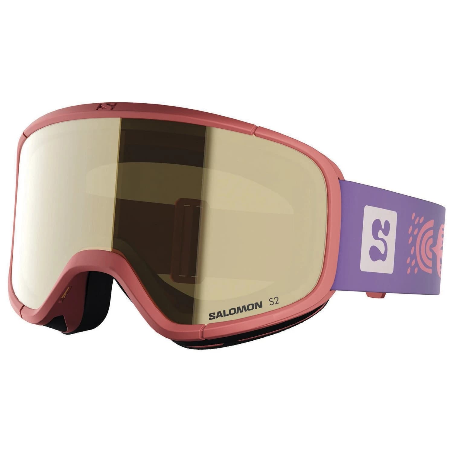 Детска ски маска Salomon Kid's Rio S2 Ski goggles - Sun Kissed Coral / Gold