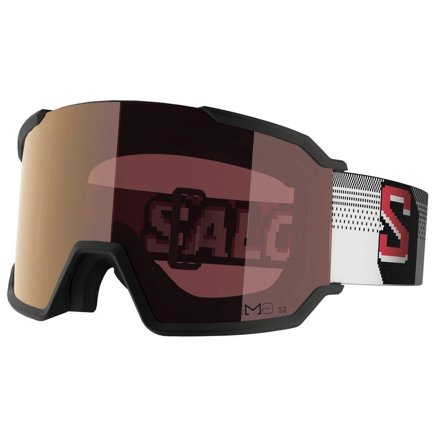 Ски маска Salomon S/View 3 Sigma S2 Ski goggles - Black Pixel / Copper