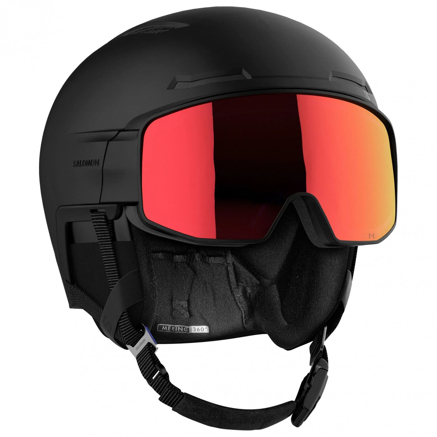 Ски каска Salomon Driver Prime Sigma Plus Ski helmet - Black / Poppy Red