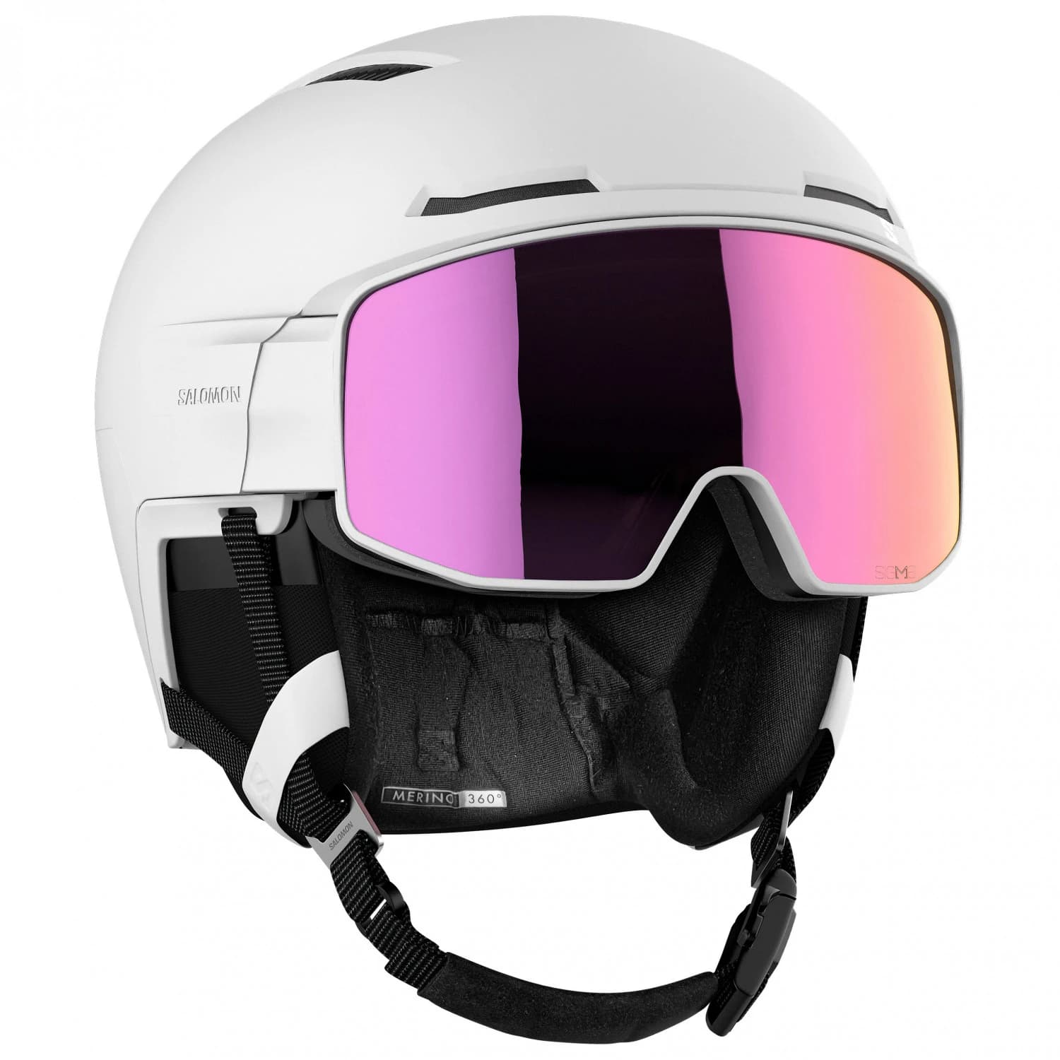 Ски каска Salomon Driver Prime Sigma Plus Ski helmet - White / Silver Pink