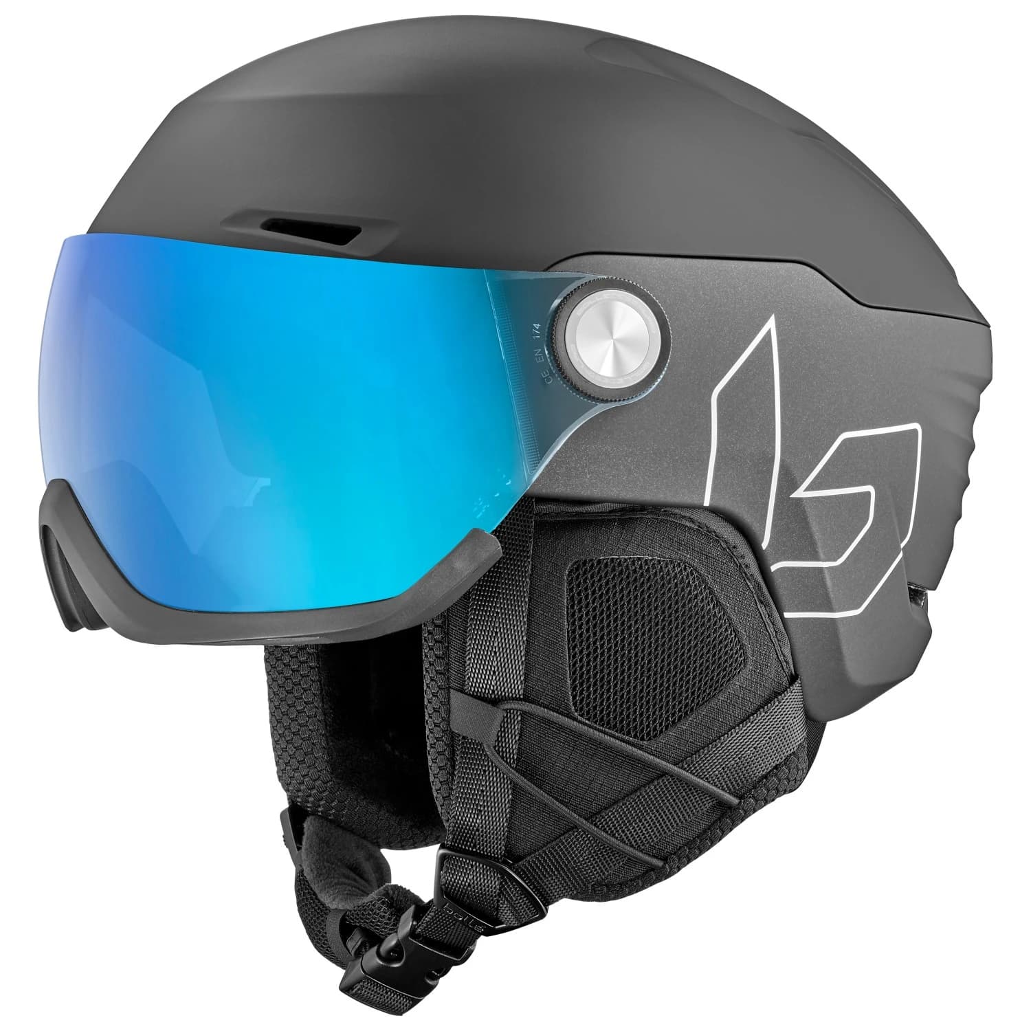 Ски каска Bollé V-Ryft Pure Photochromic Cat 1-3 (VLT 45-12%) Ski helmet - Black Coal Matte / Blue