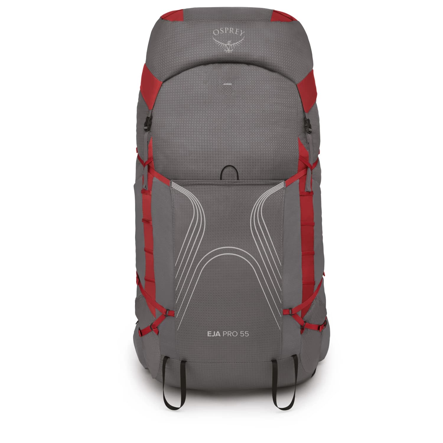 Дамска трекинг раница Osprey Women's Eja Pro 55 Walking backpack - Dale Grey / Poinsettia Red