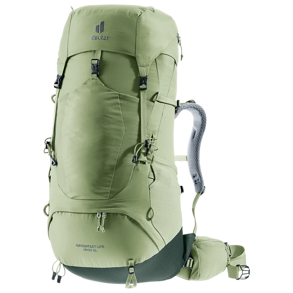 Дамска трекинг раница Deuter Women's Aircontact Lite 45 + 10 SL Walking backpack - Grove / Ivy