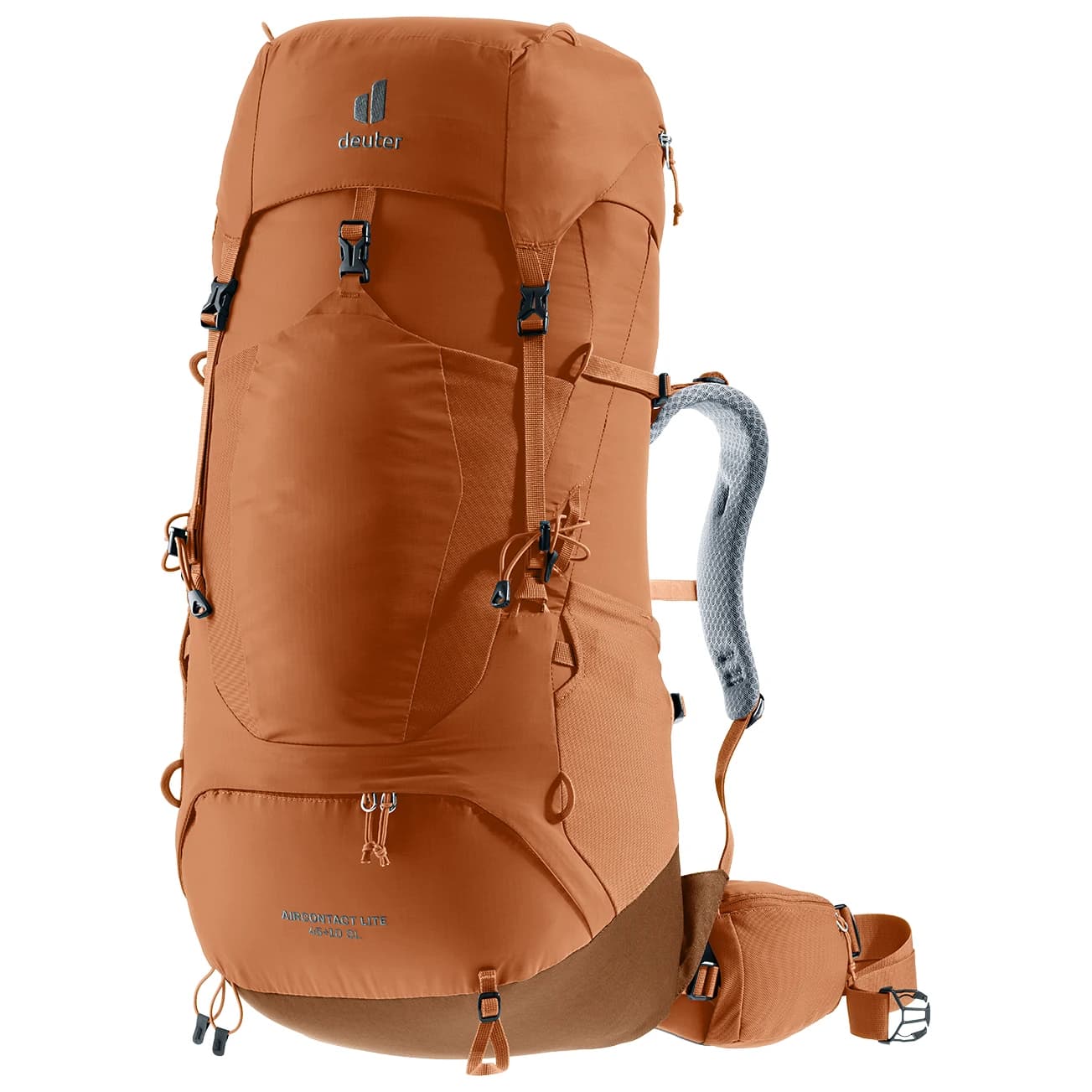 Дамска трекинг раница Deuter Women's Aircontact Lite 45 + 10 SL Walking backpack - Pecan / Mocha