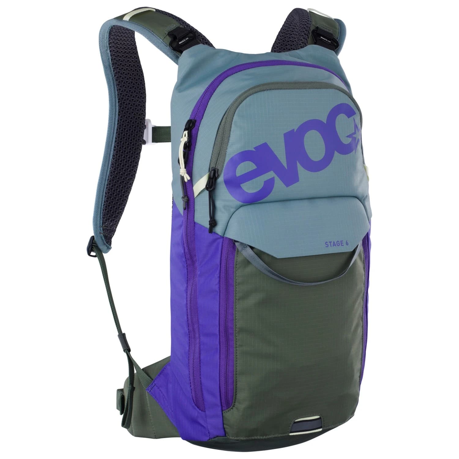 Раница за колоездене Evoc Stage 6 Cycling backpack - Steel / Violet / Dark Olive