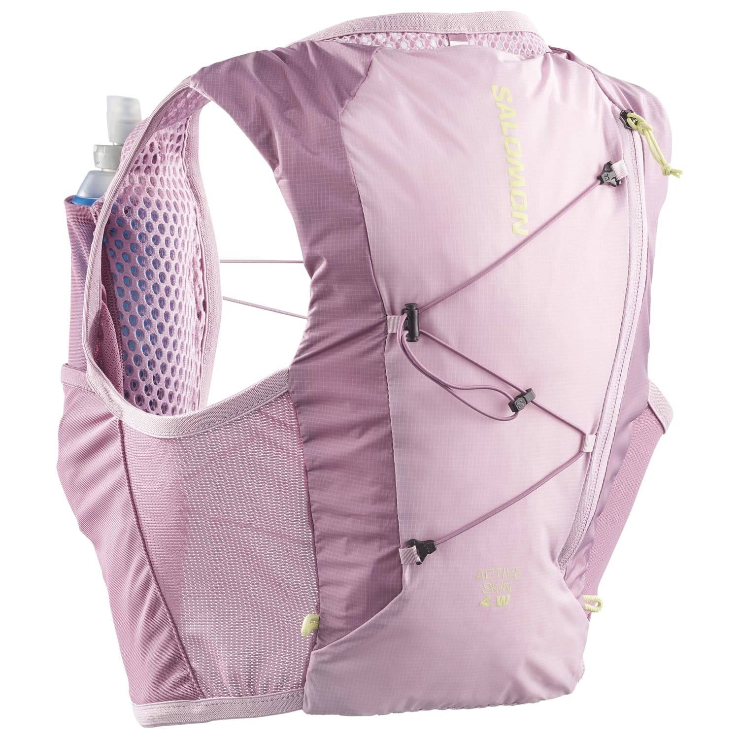 Дамска раница за трейл бягане Salomon Women's Active Skin 4 Set Running vest - Dusky Orchid / Dawn Pink / Butterfly