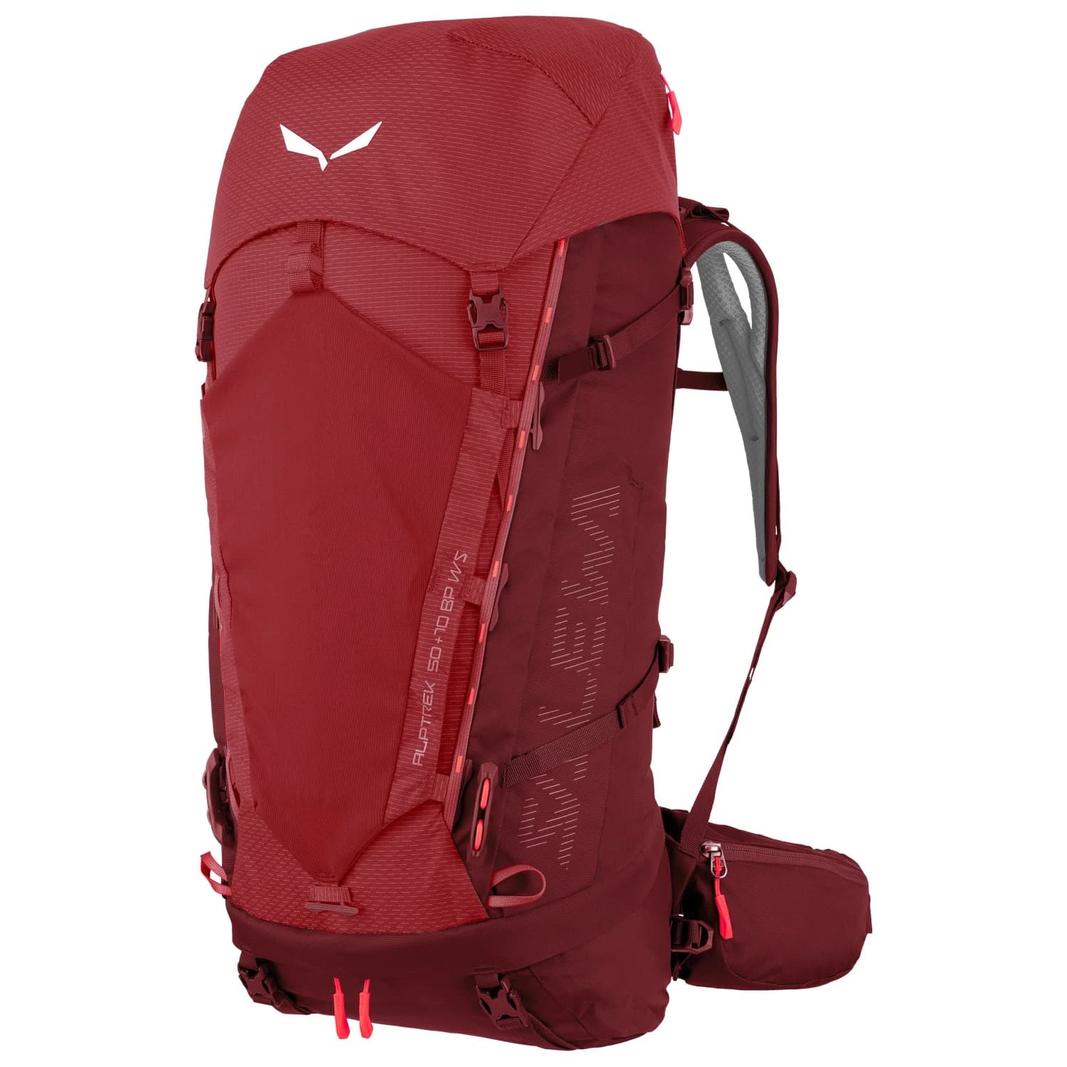 Дамска трекинг раница Salewa Women's Alptrek 50 + 10 Walking backpack - Pompeian Red / Syrah