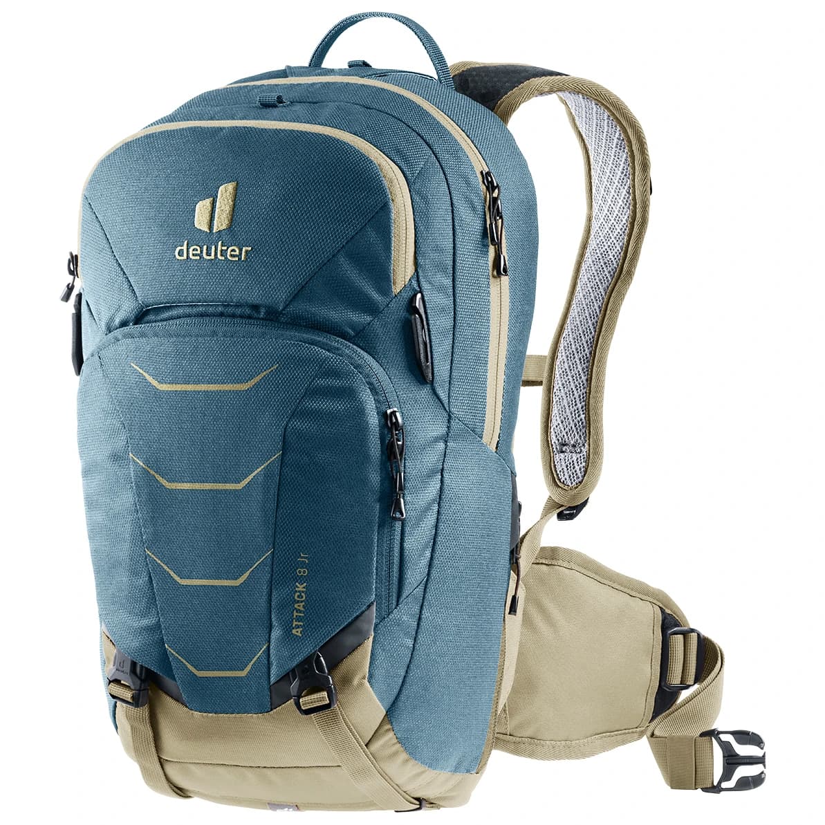 Детска раница за колоездене Deuter Kid's Attack JR 8 Cycling backpack - Atlantic / Desert