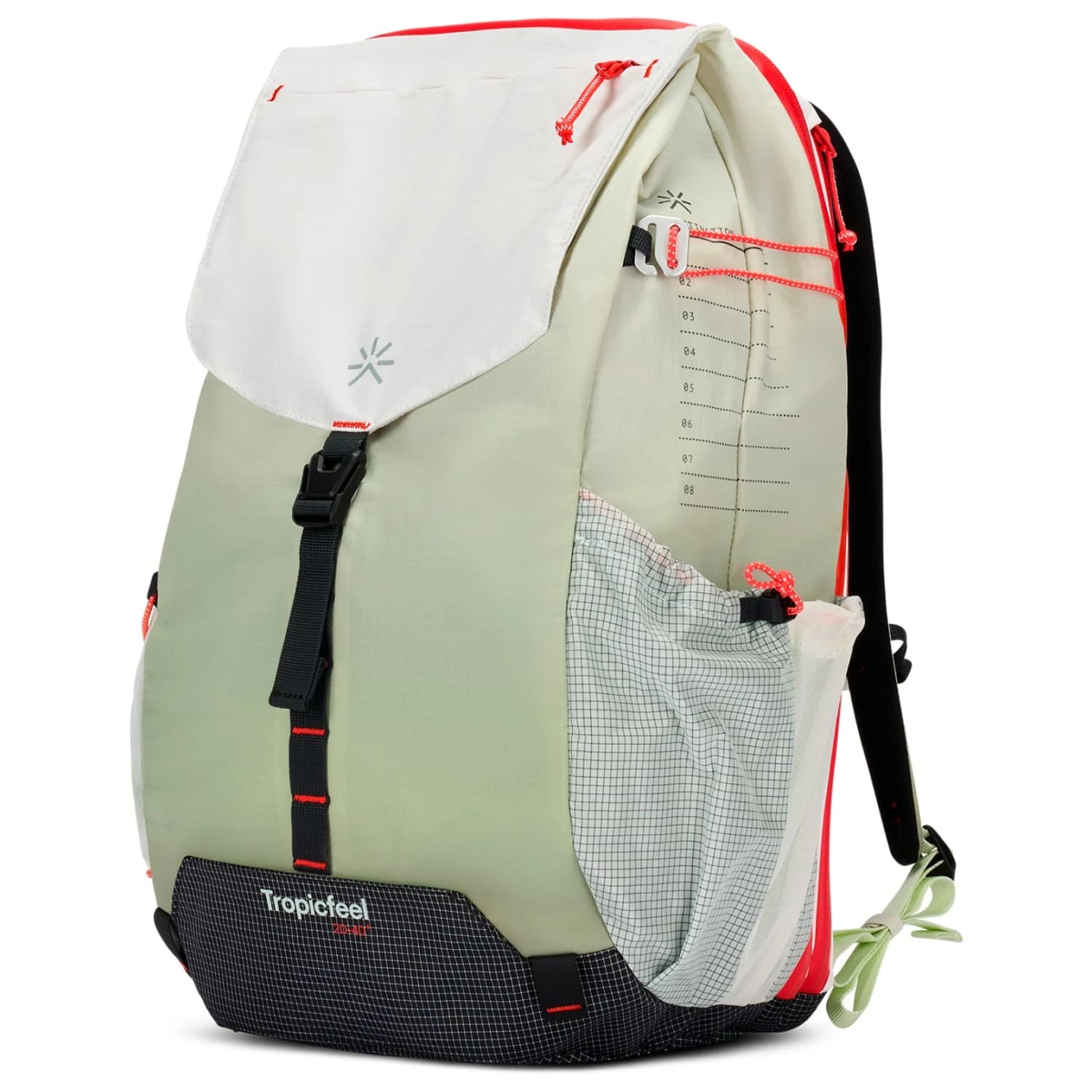 Пътна раница Tropicfeel Shell Pro Lite 20-40 Travel backpack - Mist Green