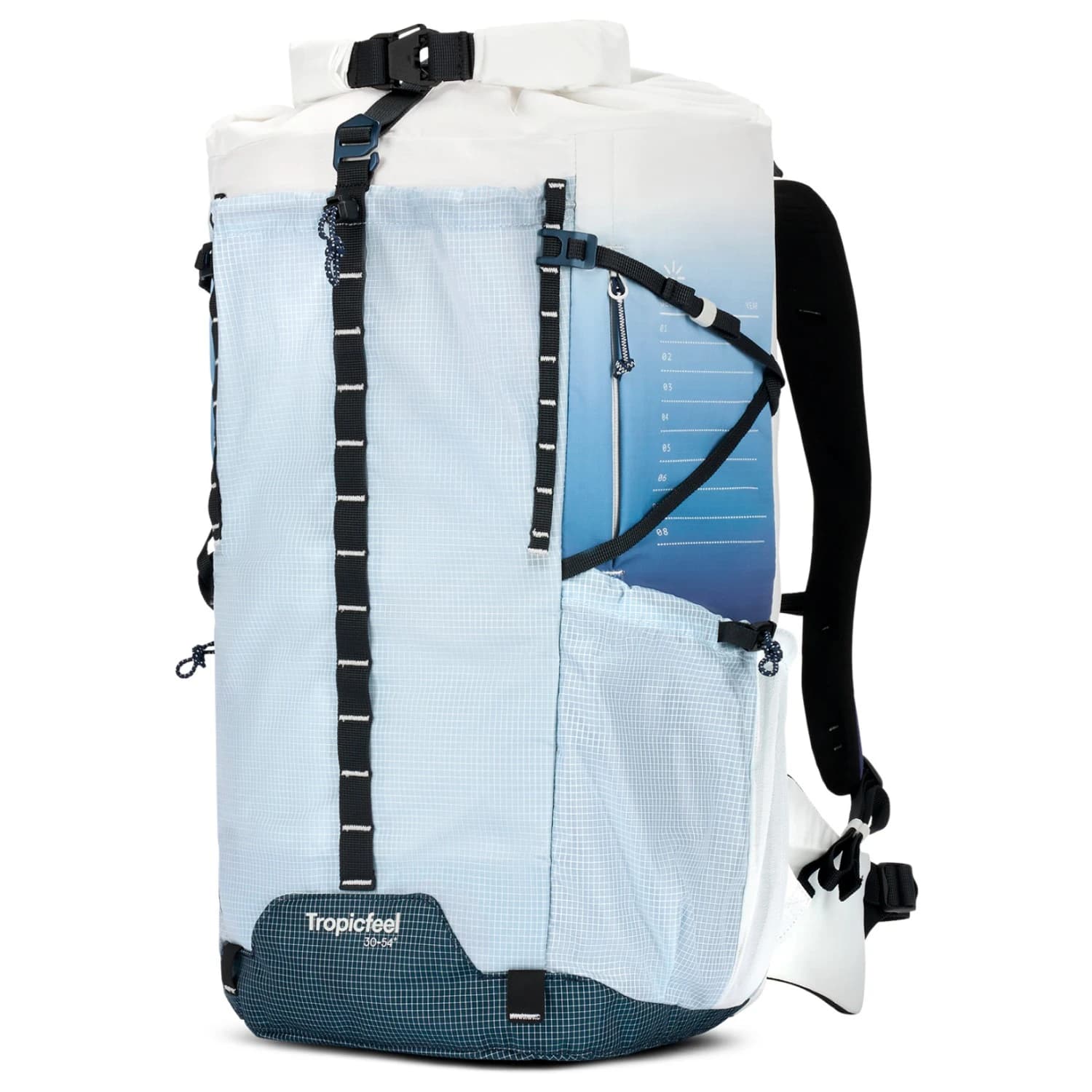 Пътна раница Tropicfeel Shelter Pro Lite 30-54 Travel backpack - Airy Blue