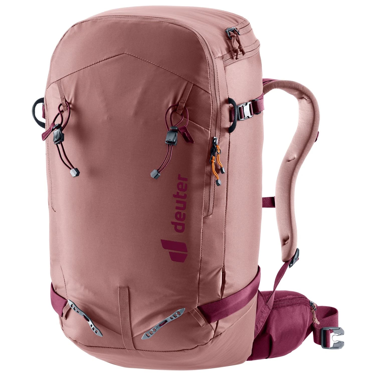 Дамска раница за ски-туринг Deuter Women's Freerider Pro 30+10 SL Ski touring backpack - Ashrose / Cassis