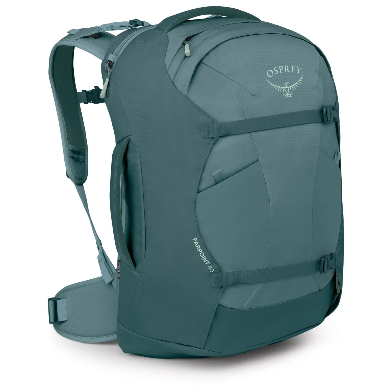 Пътна раница Osprey Farpoint 40 Travel backpack - Cascade Blue / Torrent Blue