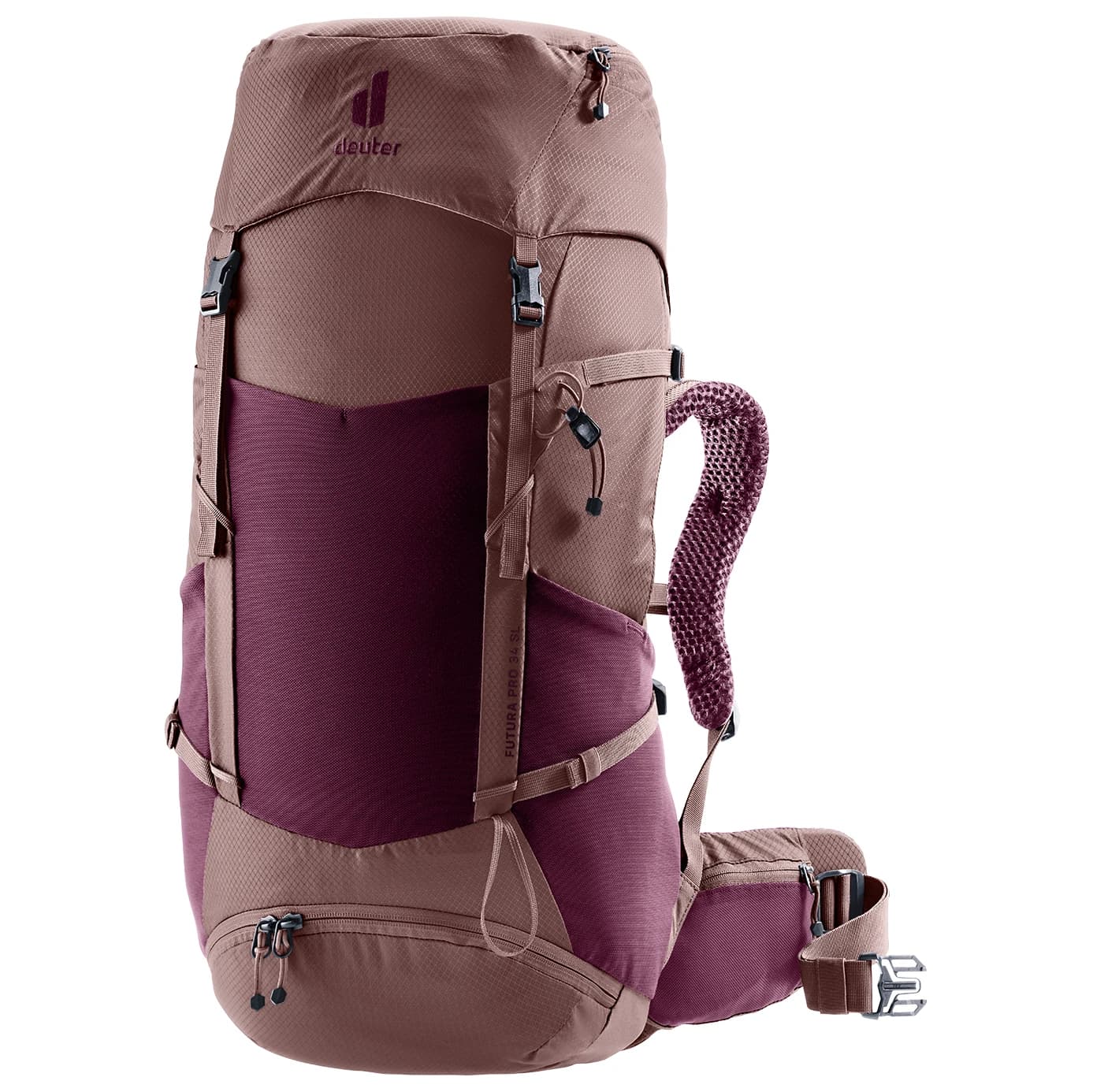 Дамска туристическа раница Deuter Women's Futura Pro SL 34 Walking backpack - Cassis / Ashrose