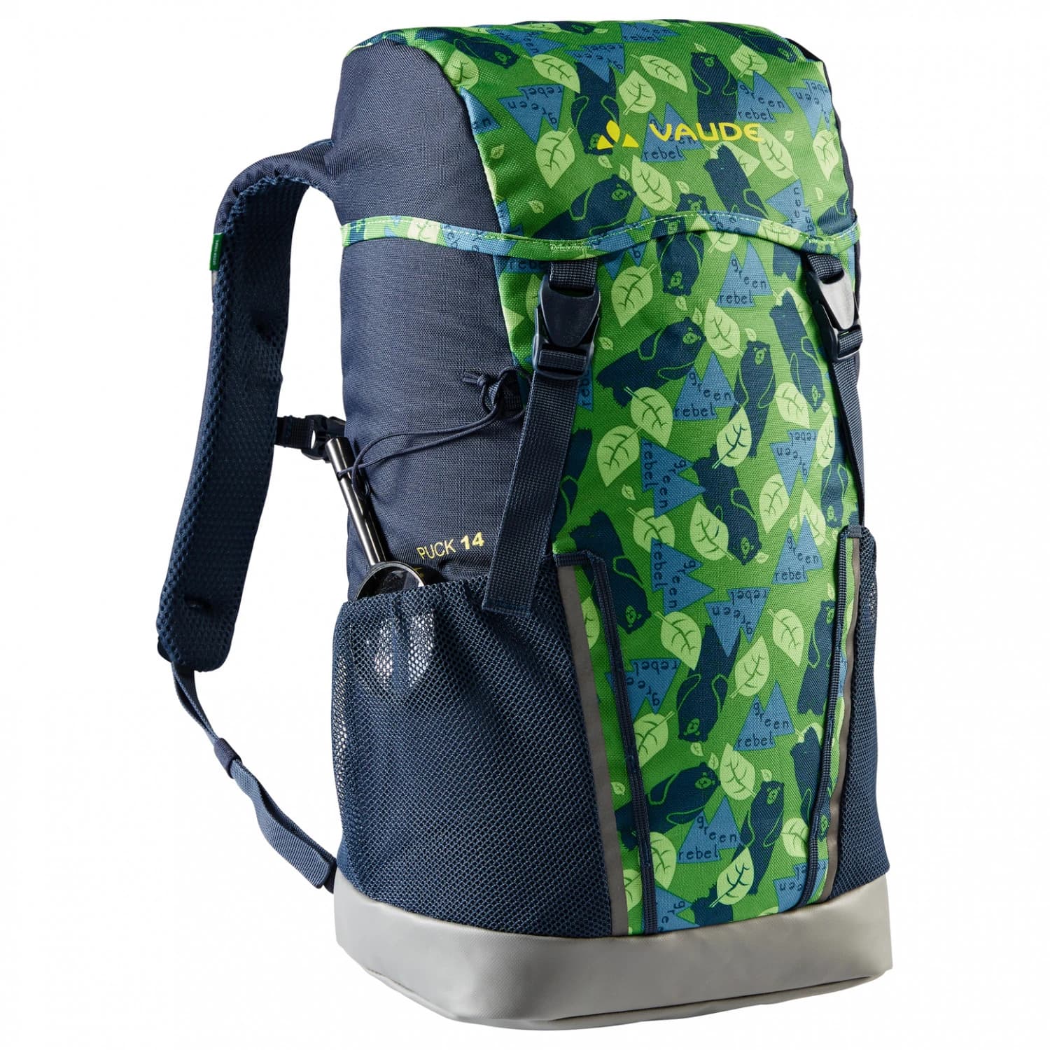 Детска детска раница Vaude Kid's Puck 14 Kids' backpack - Parrot Green / Eclipse