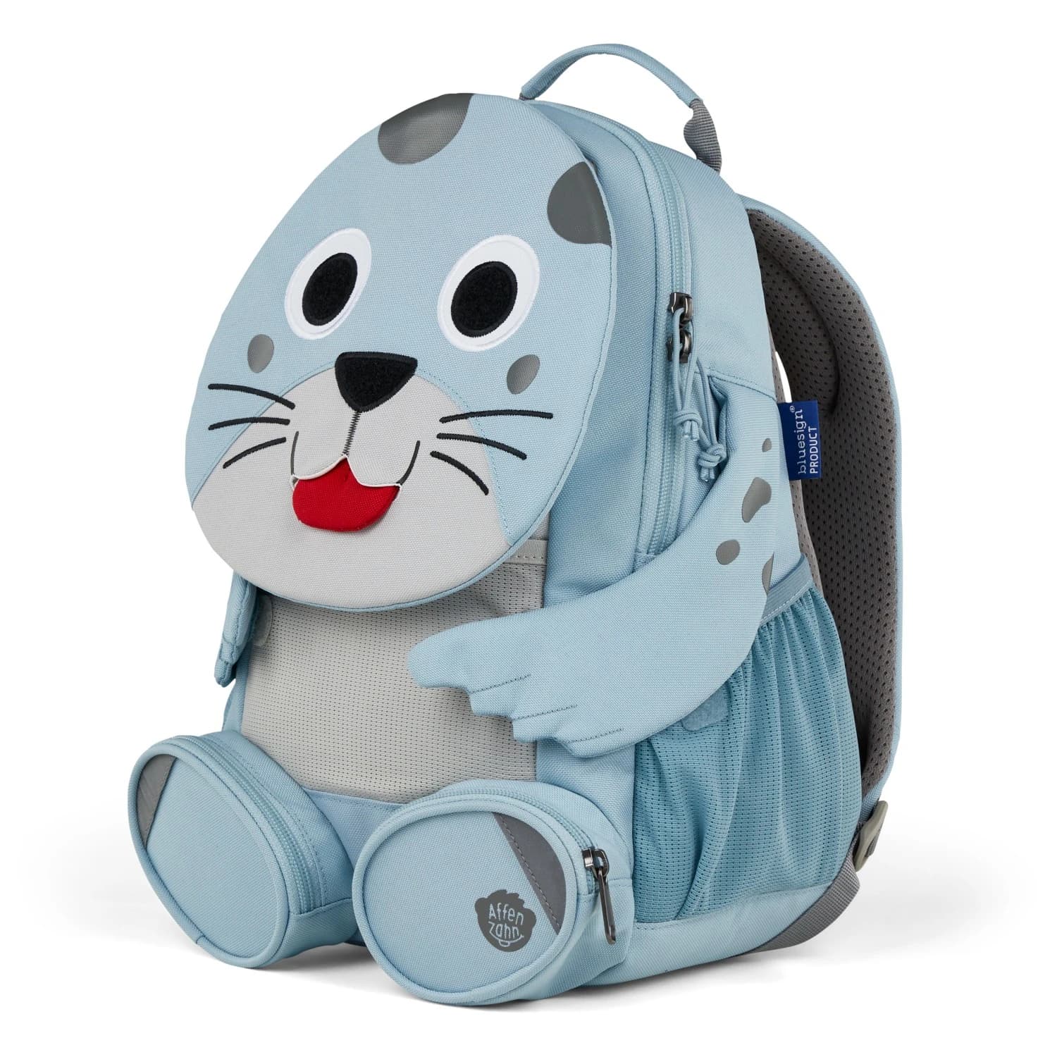 Детска детска раница Affenzahn Großer Freund Robbe Kids' backpack - Light Blue