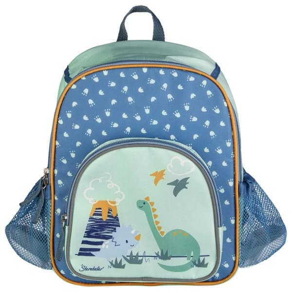 Детска детска раница Sterntaler Kid's Kinderrucksack mit Flaschenhalter Kids' backpack - Pudergrün / Dino Rexi