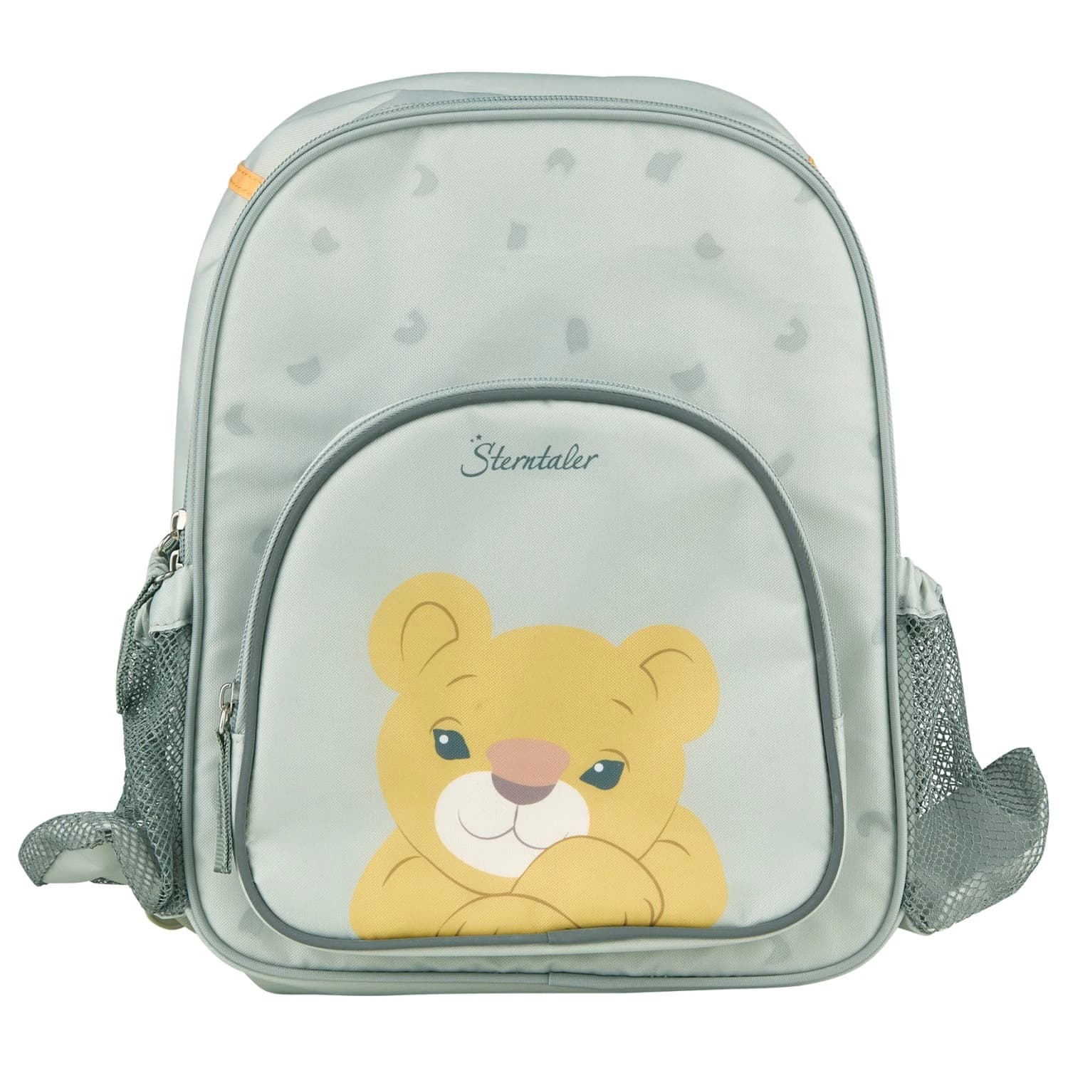 Детска детска раница Sterntaler Kid's Kinderrucksack mit Flaschenhalter Kids' backpack - Steingrau / Löwe Leo