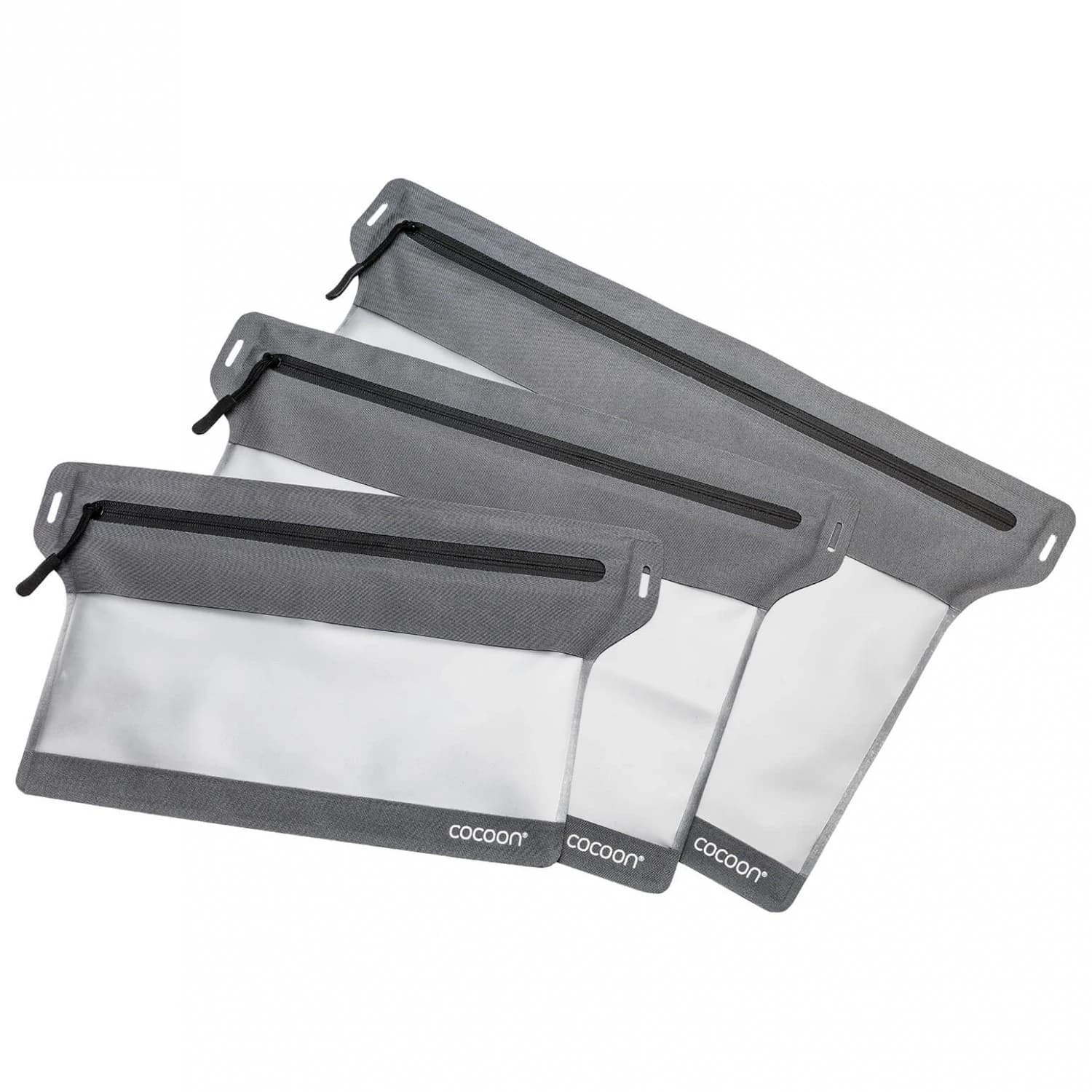 Калъф за ценности Cocoon Zippered Flat Document Bags Valuables pouch - Grey / Black