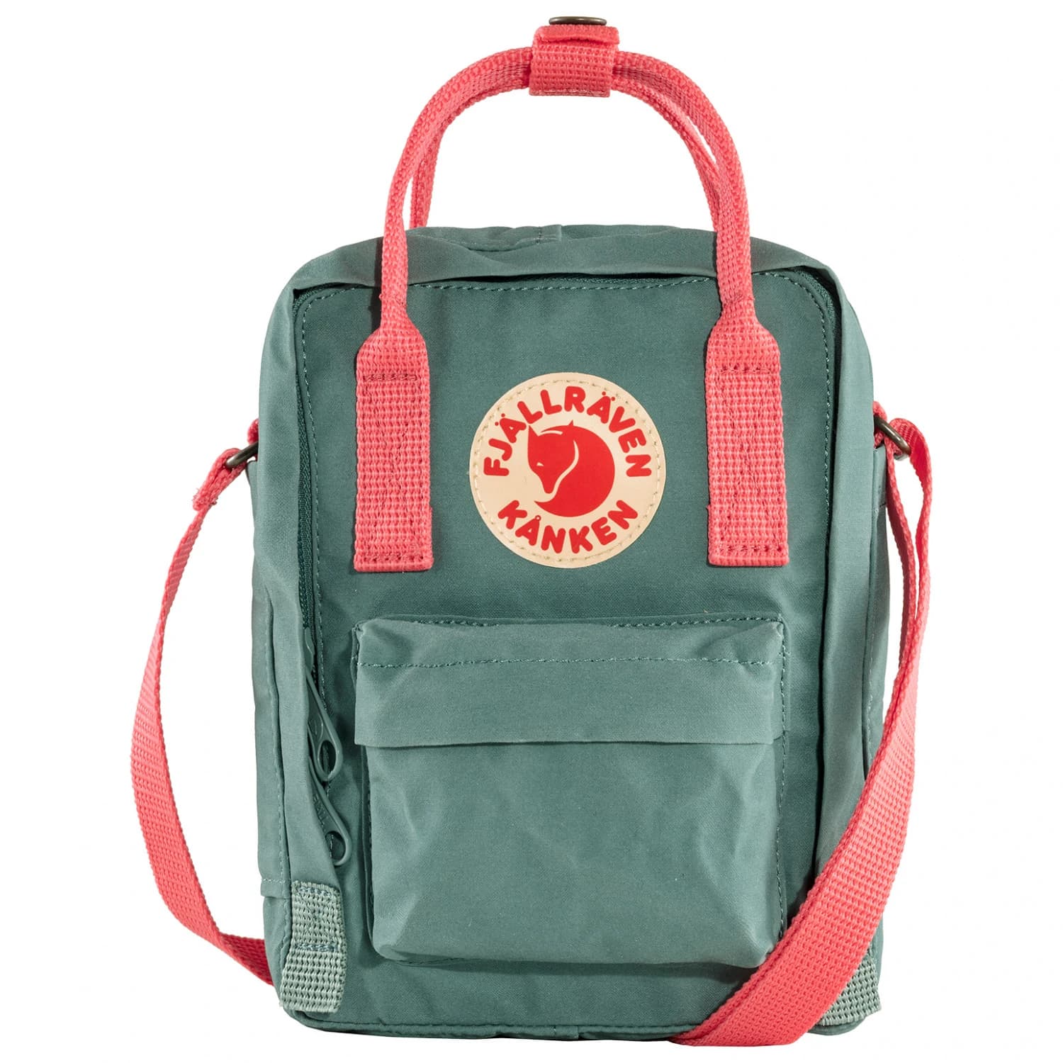 Чанта за рамо Fjällräven Kånken Sling Shoulder bag - Frost Green / Peach Pink