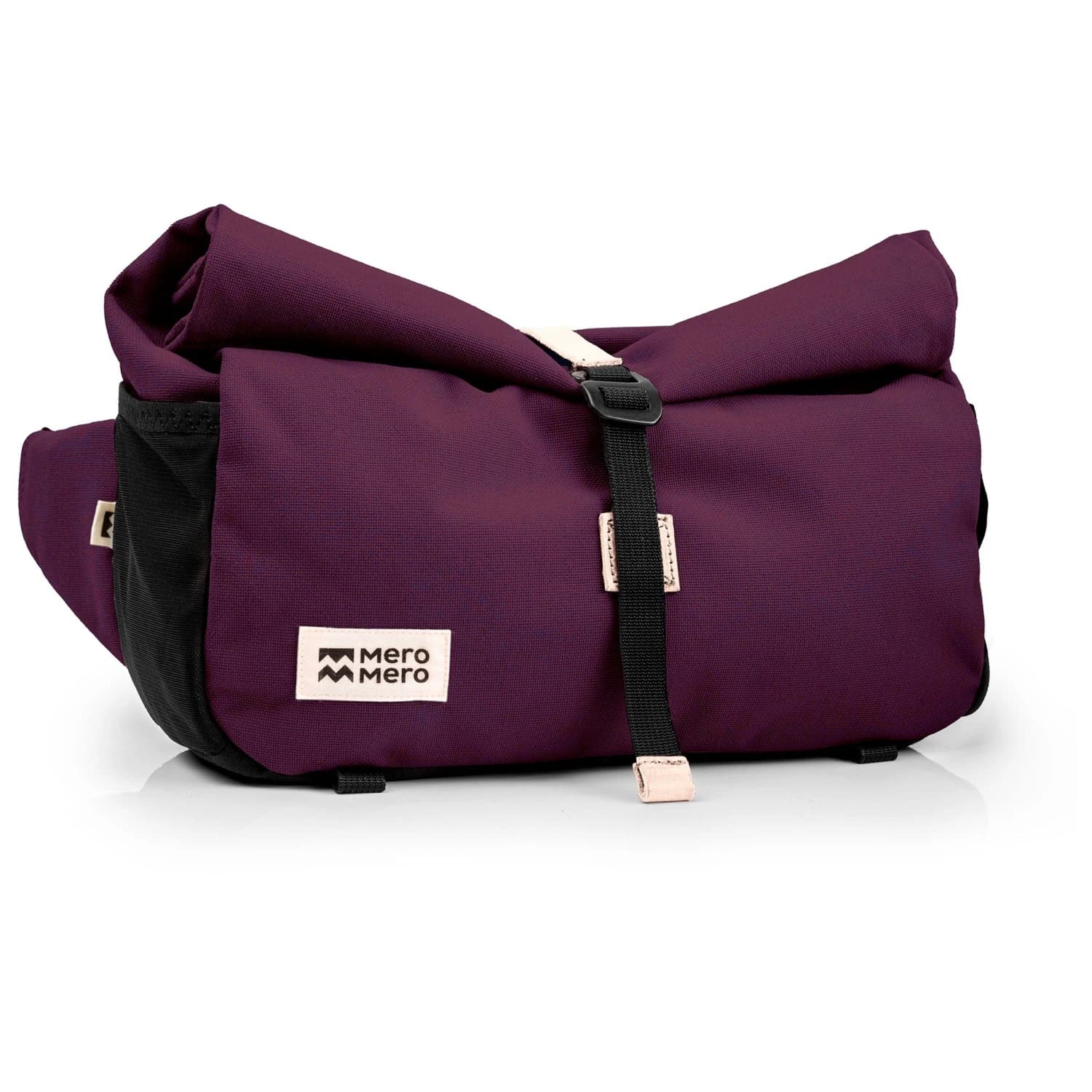 Чанта за кръст Meromero Piha Bag 4-6 Hip bag - Aubergine / Cream leather