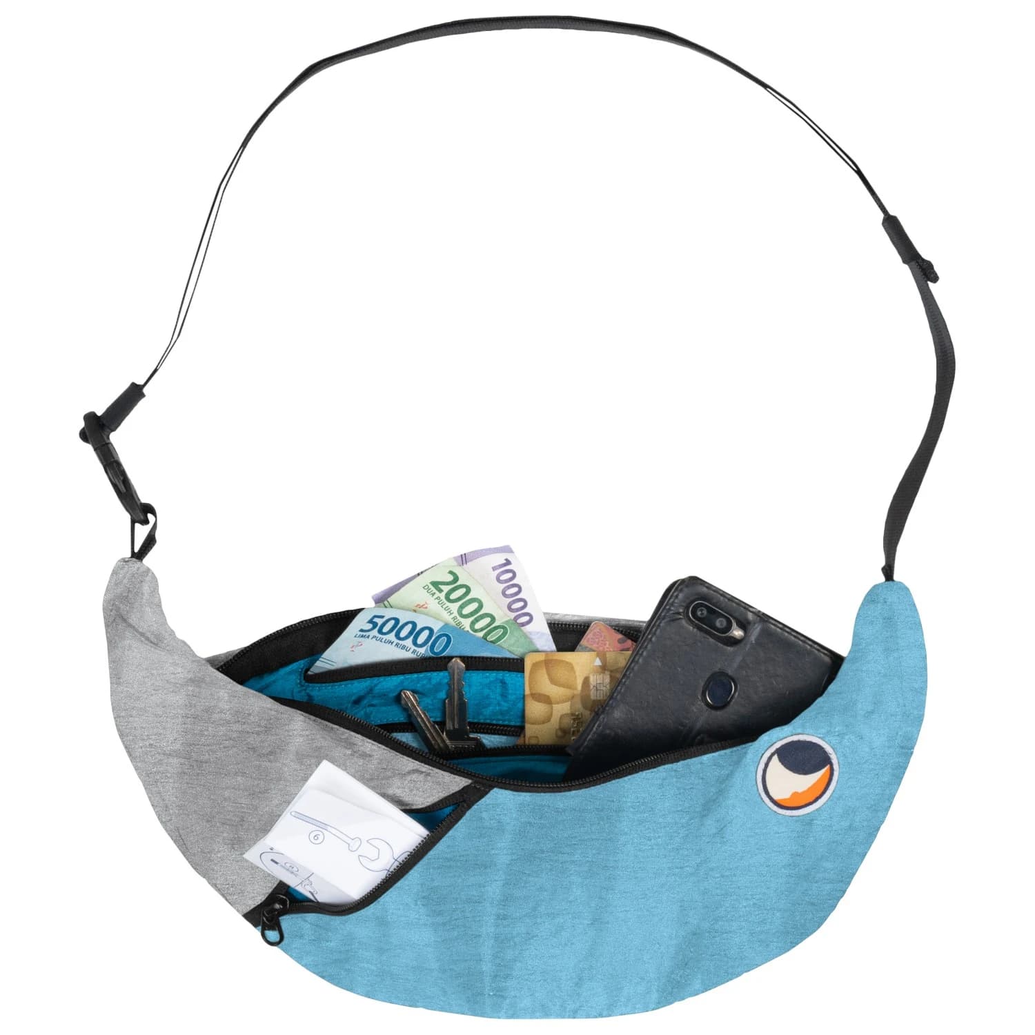 Чанта за рамо Ticket to the moon Sling Bag Shoulder bag - Sky Blue Frosty Grey