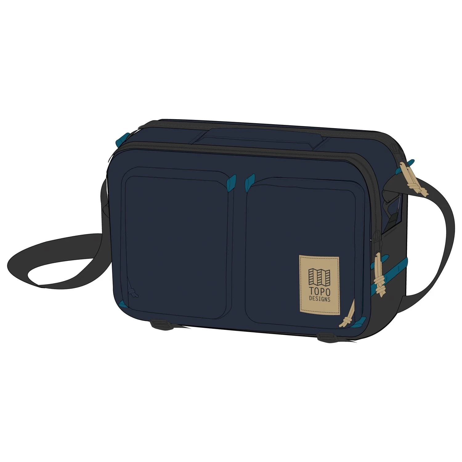 Сак Topo designs Global Briefcase Luggage - Navy / Sahara