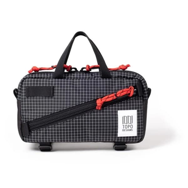 Чанта за кръст Topo designs Mini Quick Pack Hip bag - Black / Grid