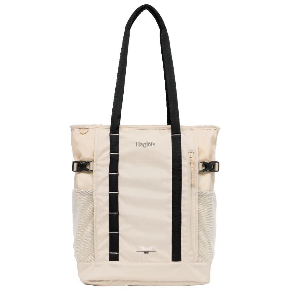 Чанта за рамо Haglöfs Tight Tote 25 Shoulder bag - Chalk Beige / True Black