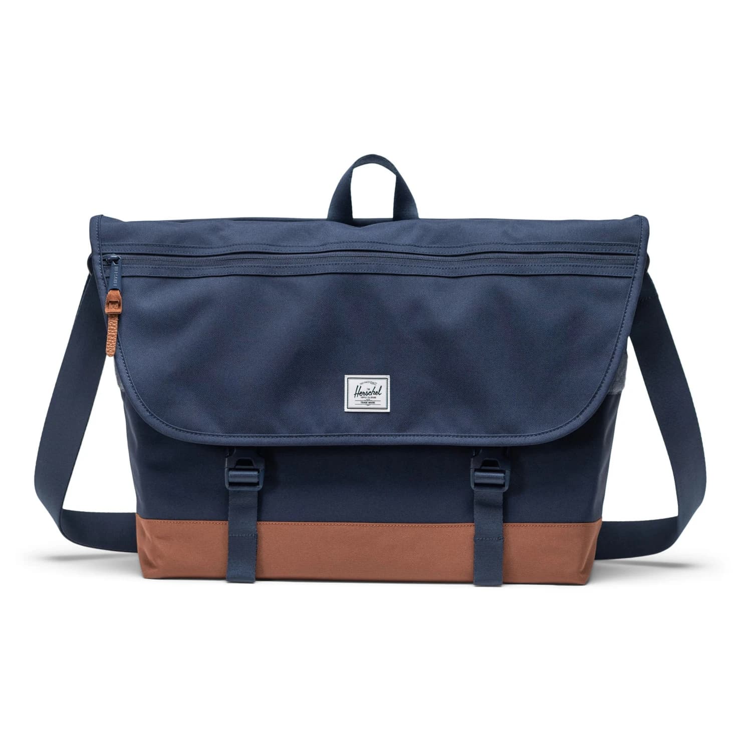 Чанта за рамо Herschel Cove Messenger Shoulder bag - Navy / Saddle Brown