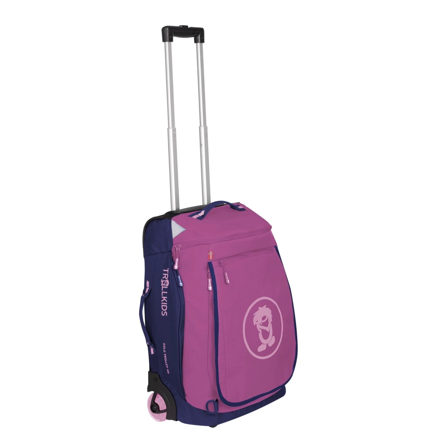 Детска куфар с колела Trollkids Kid's Oslo Trolley Luggage - Mallow Pink / Violet Blue / Wild Rose