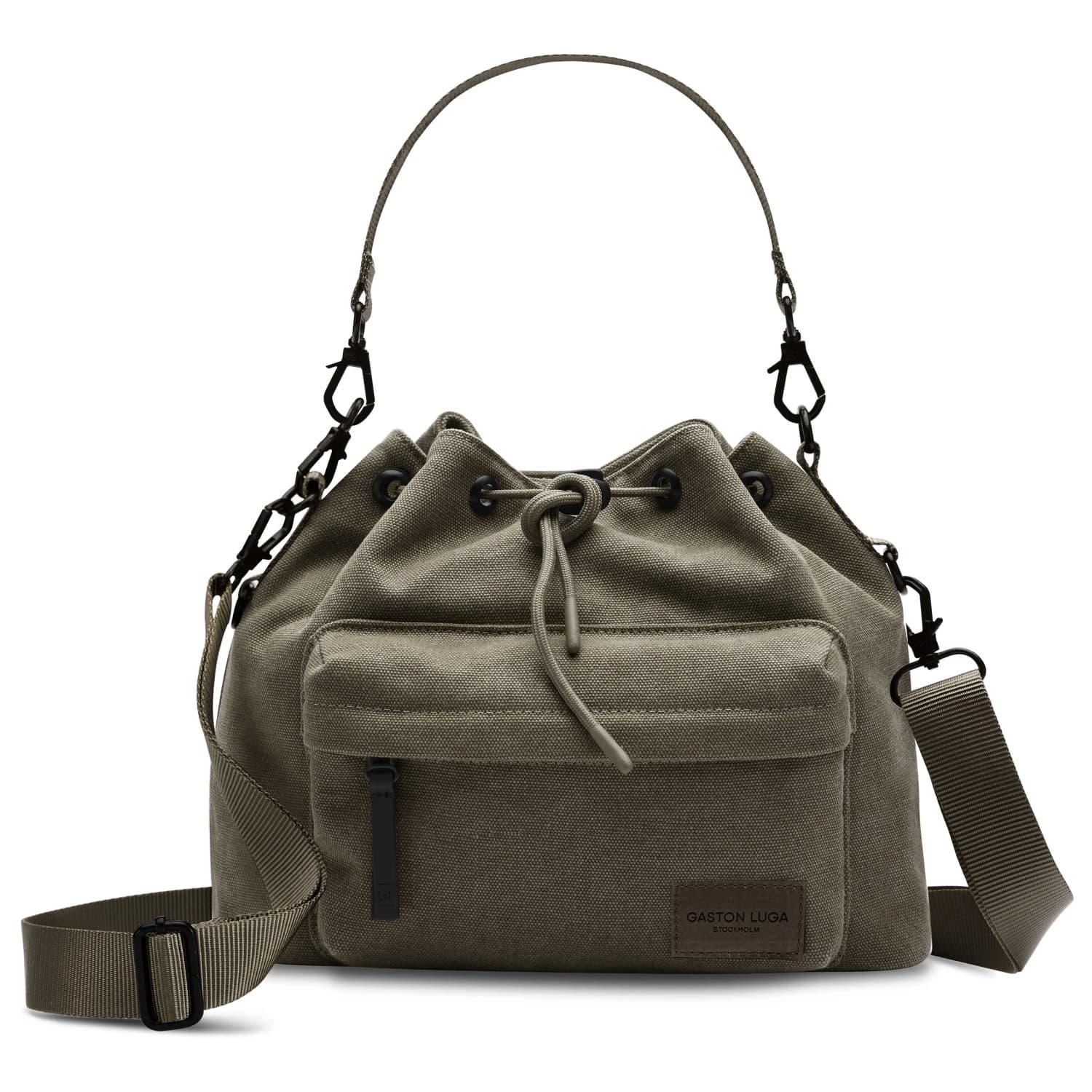 Чанта за рамо Gaston luga Spläsh Bucket Crossbody Weave Shoulder bag - Weave Fern Green