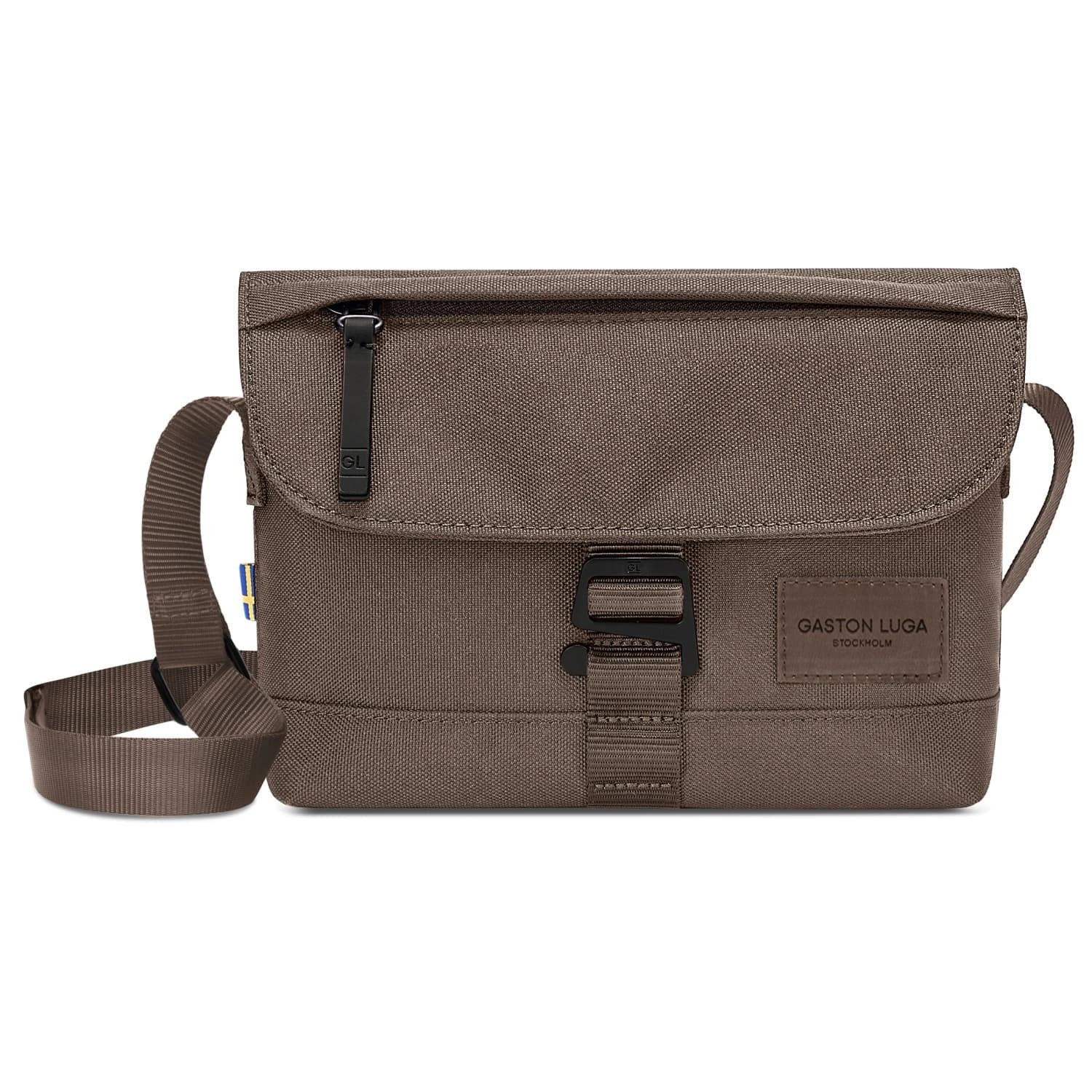 Чанта за рамо Gaston luga Spläsh Crossbody Weave Shoulder bag - Weave Dusty Brown