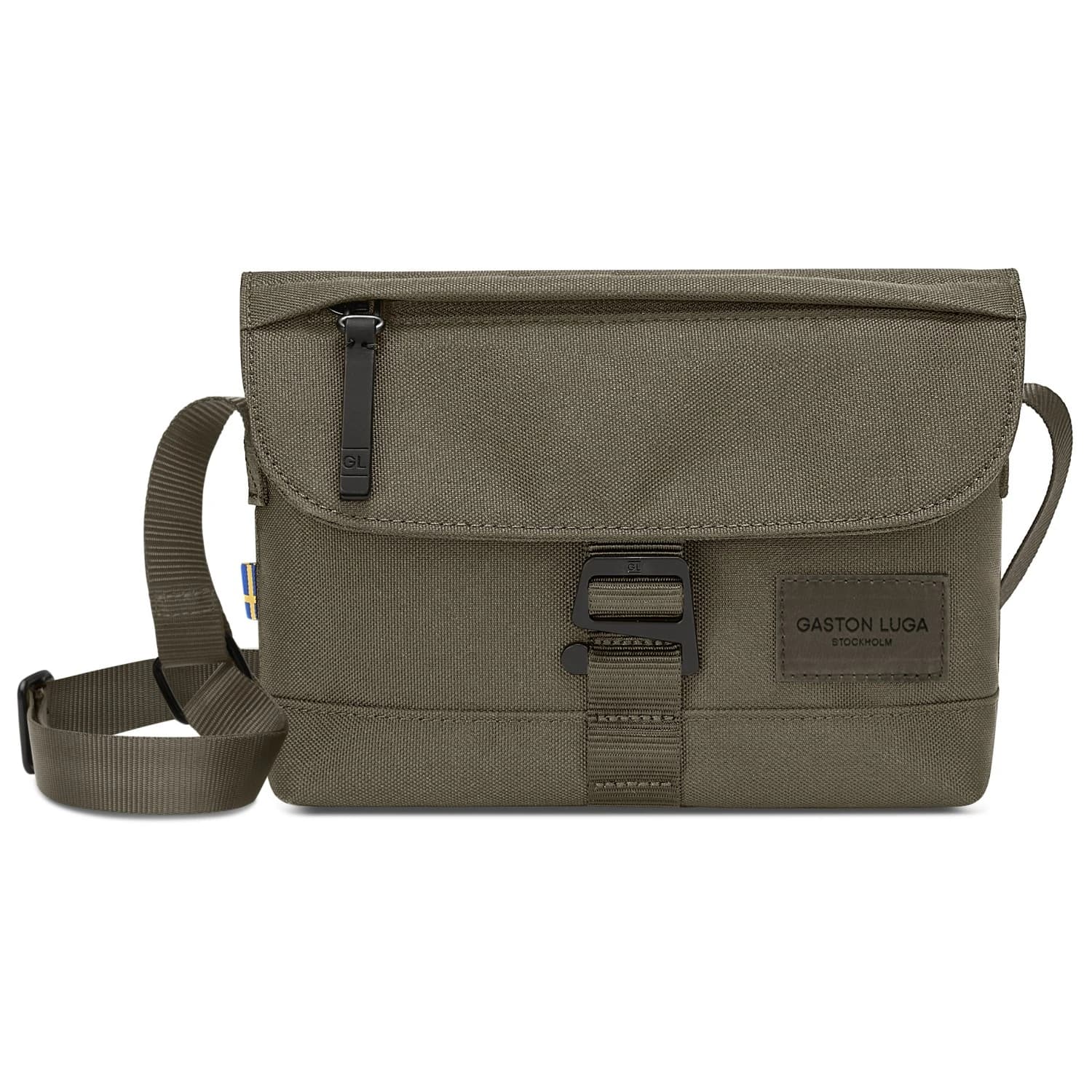 Чанта за рамо Gaston luga Spläsh Crossbody Weave Shoulder bag - Weave Fern Green