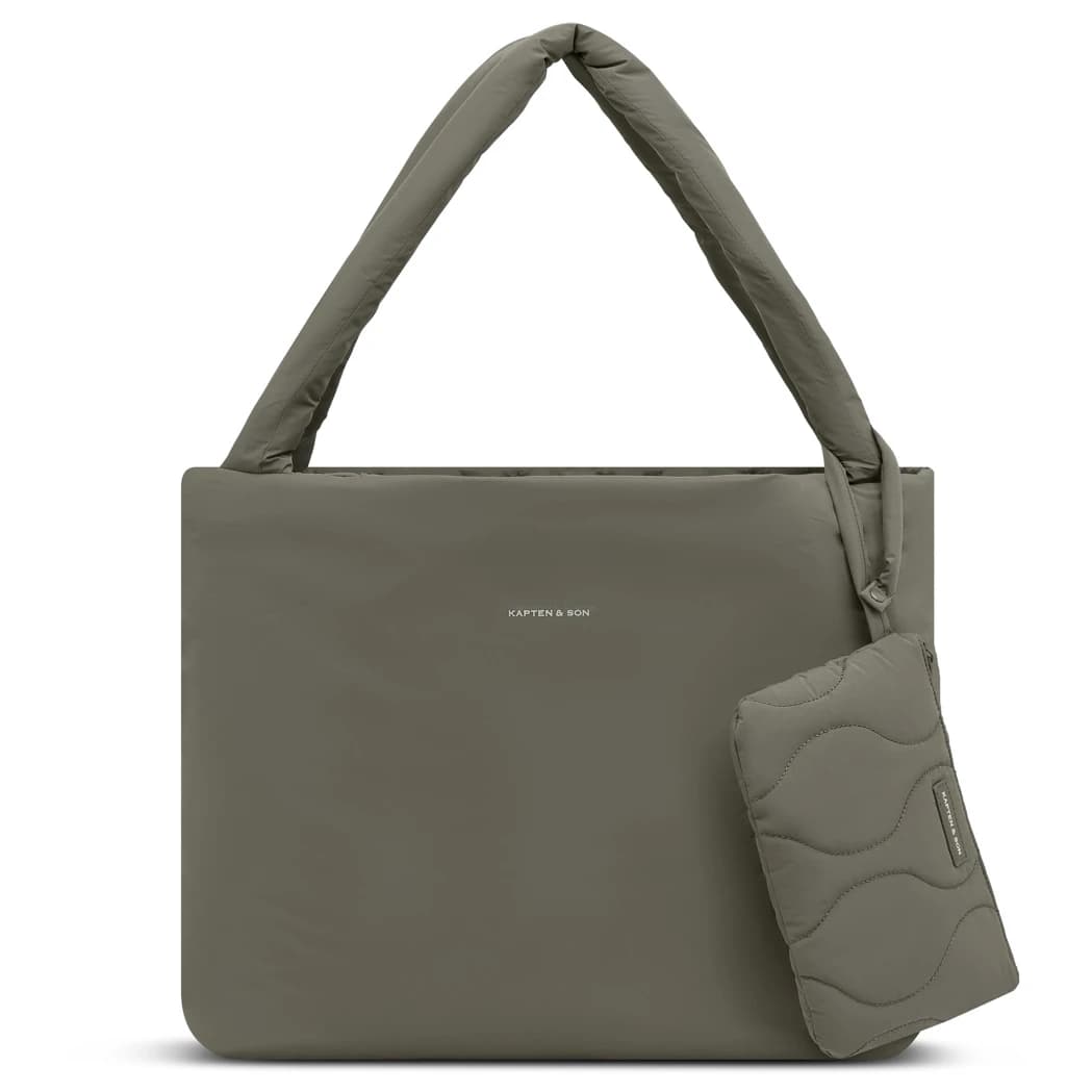 Чанта за рамо Kapten & son Women's Norva 2in1 Shopper Quilted 23 Shoulder bag - Quilted Khaki