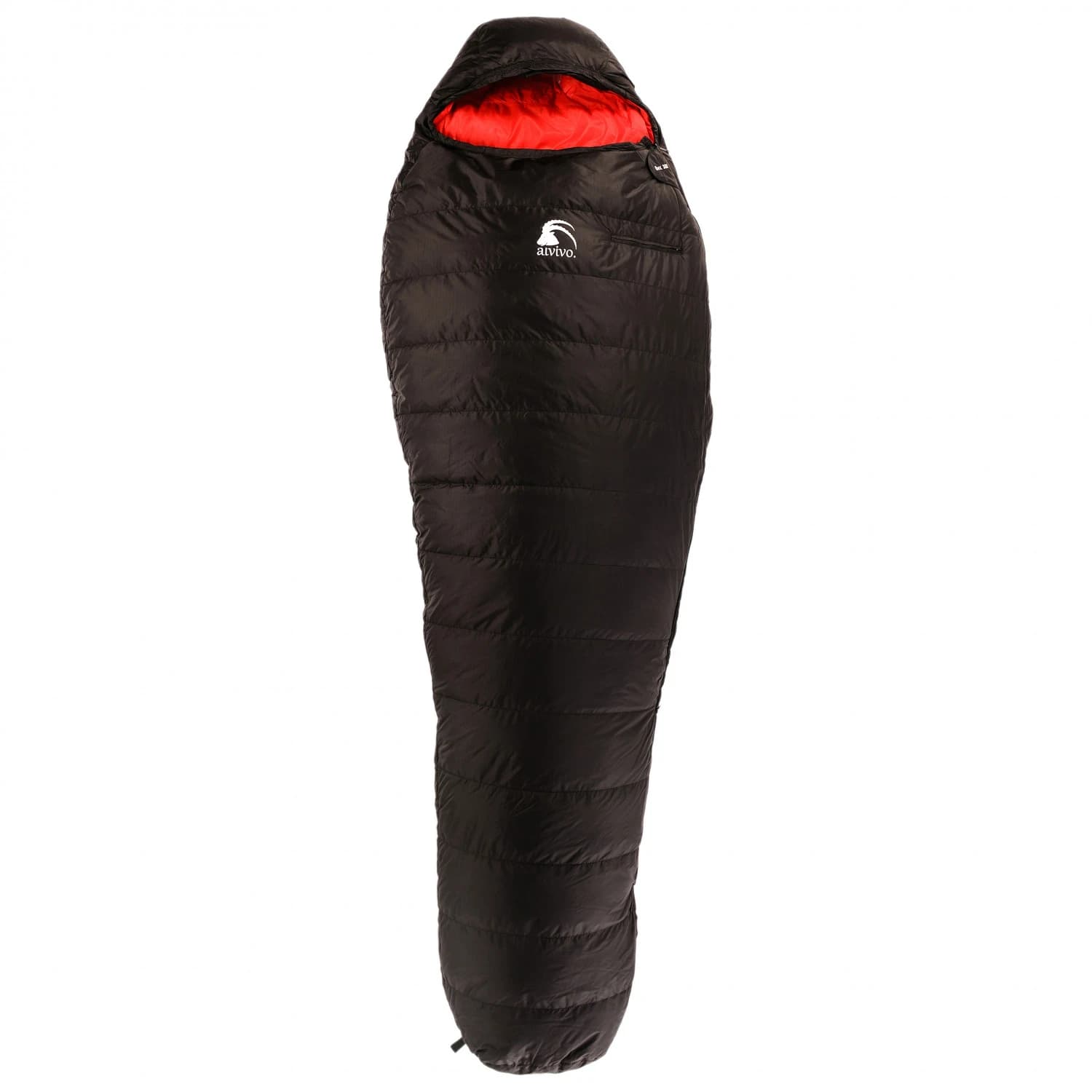Пухен спален чувал Alvivo Ibex 300 Down sleeping bag - Black / Red