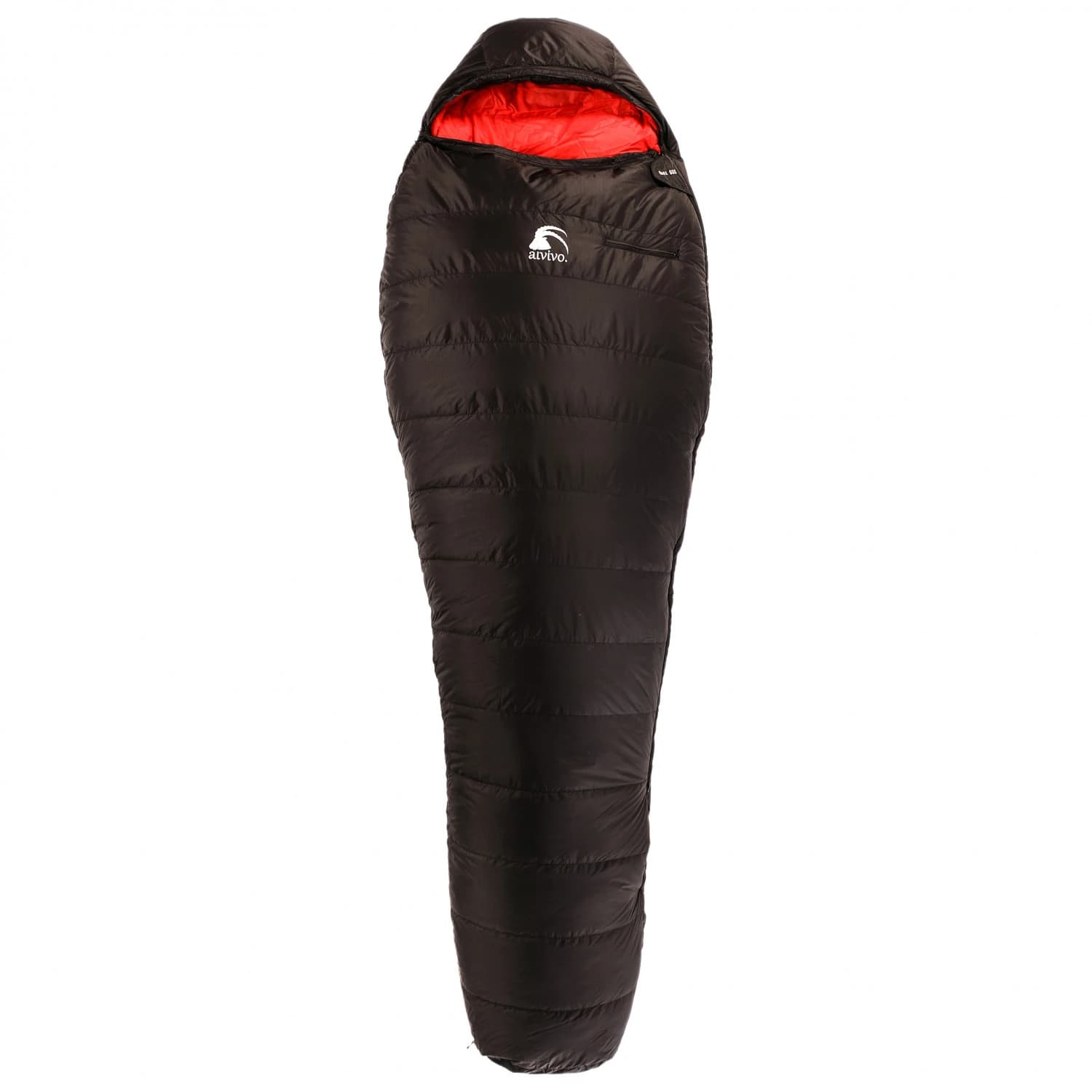 Пухен спален чувал Alvivo Ibex 500 Down sleeping bag - Black / Red