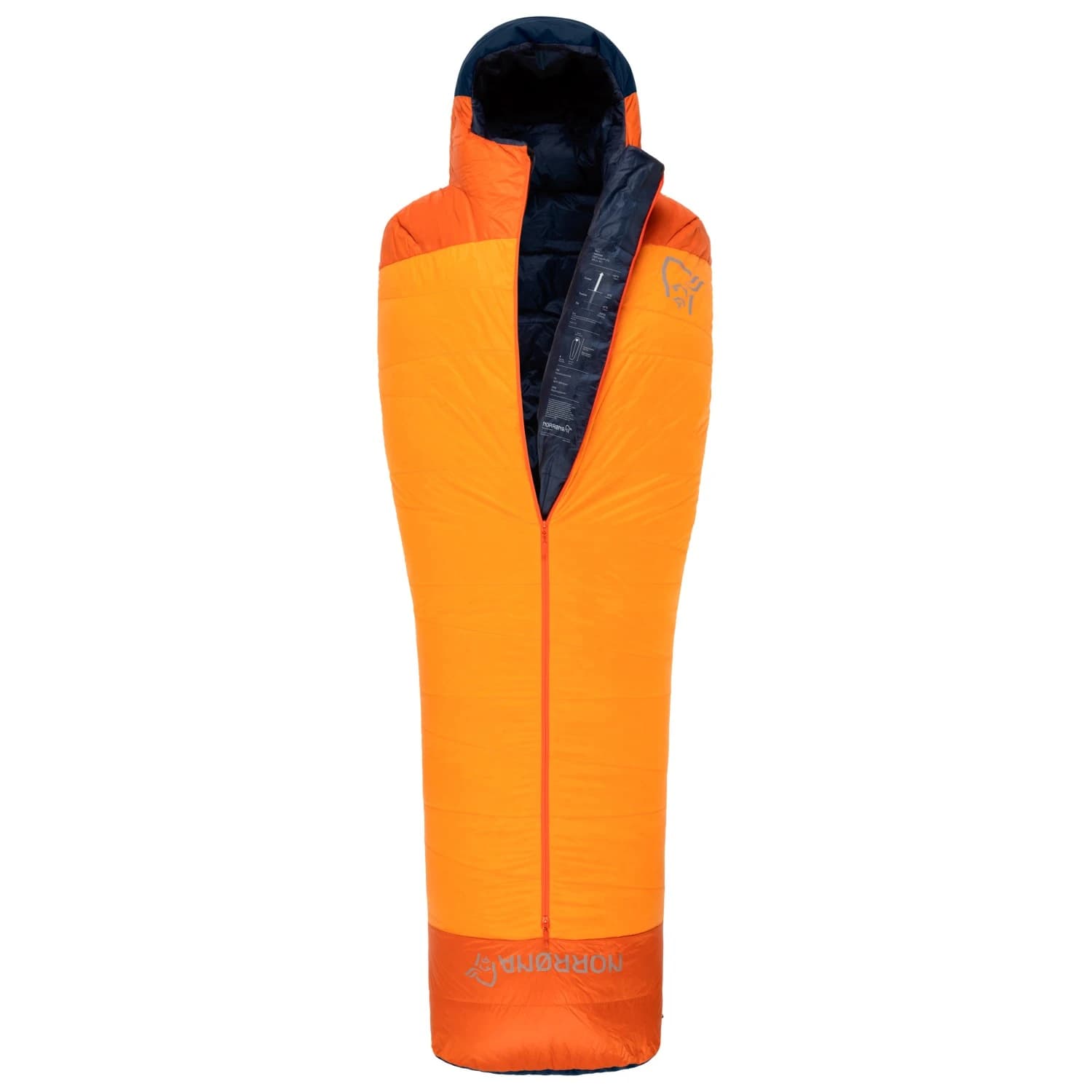 Пухен спален чувал Norrøna Falketind Down800 0C Sleeping Bag 185 Down sleeping bag - Orange Popsicle