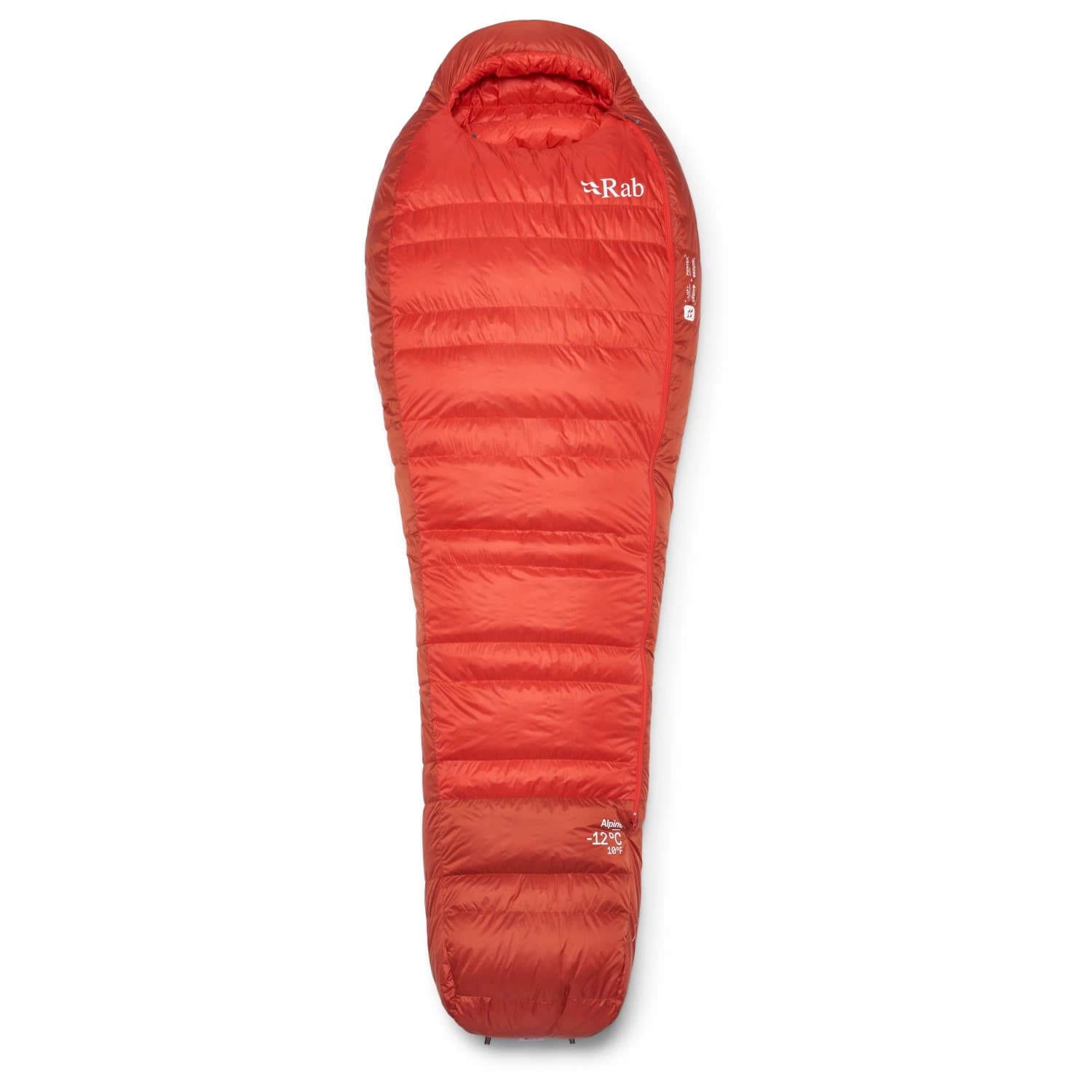 Пухен спален чувал Rab Alpine -12C / 10F Down sleeping bag - Dark Horizon / Tuscan Red