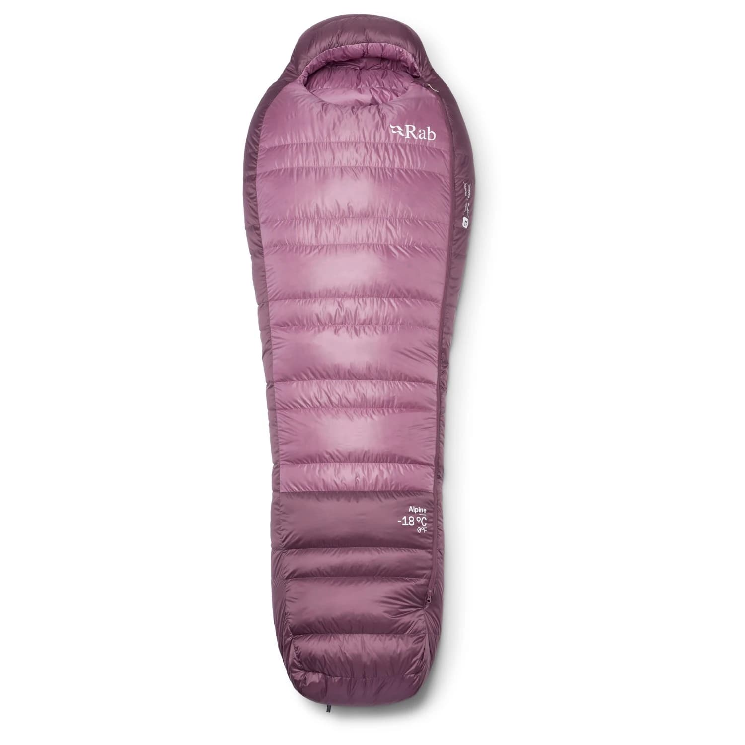 Дамски пухен спален чувал Rab Women's Alpine -18C / 0F Down sleeping bag - Iris / Dark Iris