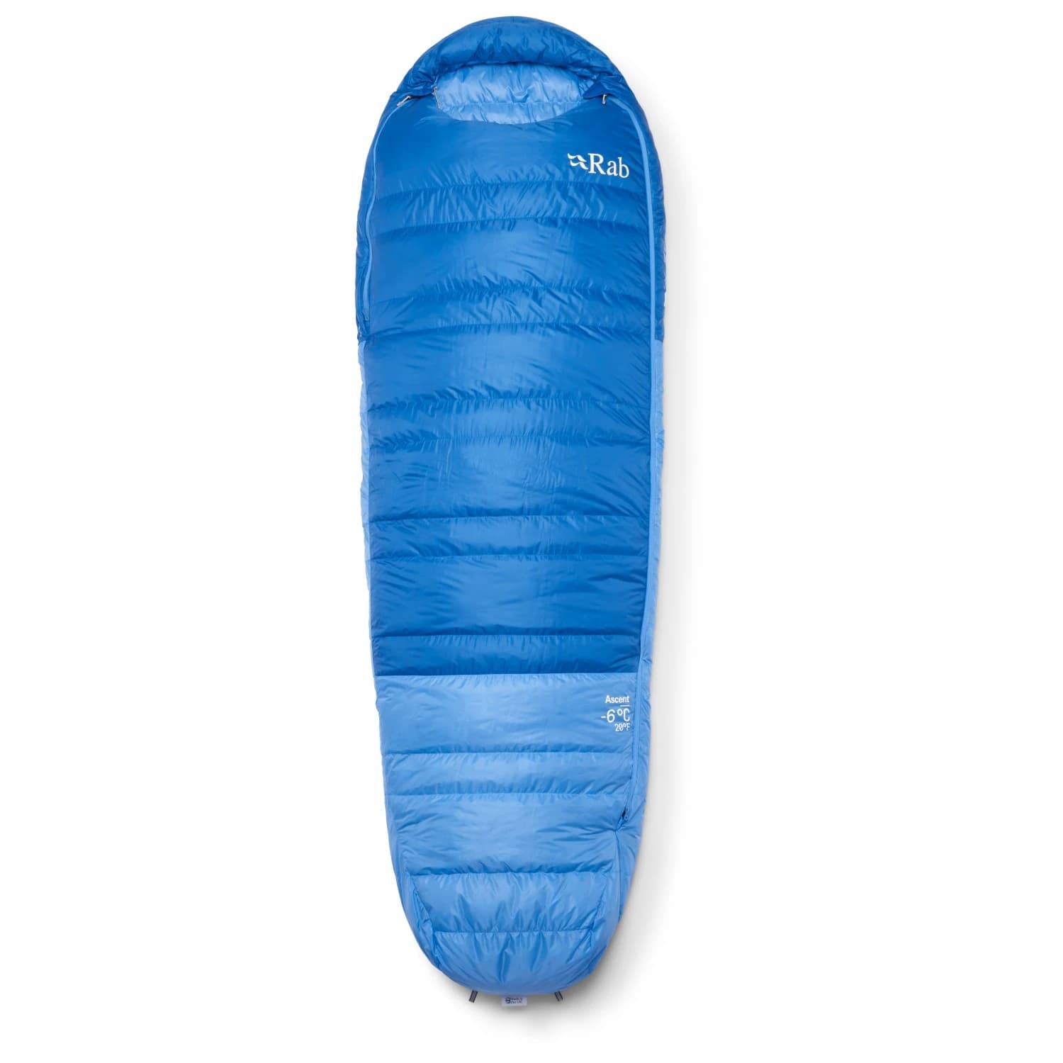 Дамски пухен спален чувал Rab Women's Ascent -6C/ 20F Down sleeping bag - Dark Bluebird / Bluebird