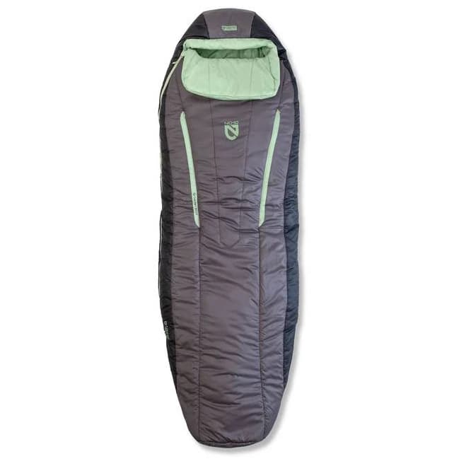 Дамски синтетичен спален чувал Nemo Women's Forte Endless Promise 35 Synthetic sleeping bag - Plum Grey / Celadon Green