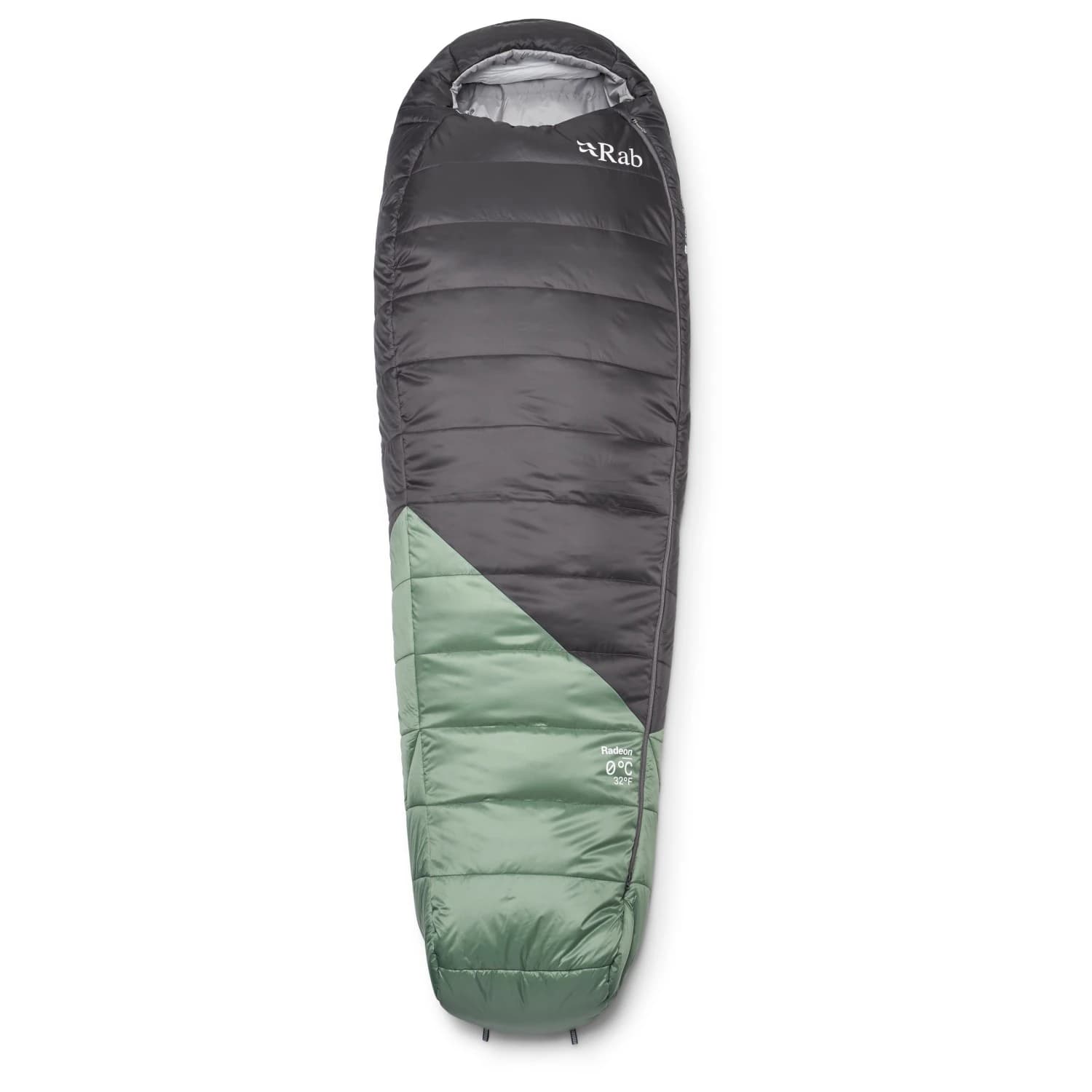 Дамски синтетичен спален чувал Rab Women's Radeon 0C / 32F Synthetic sleeping bag - Dark Fig Green / Graphene
